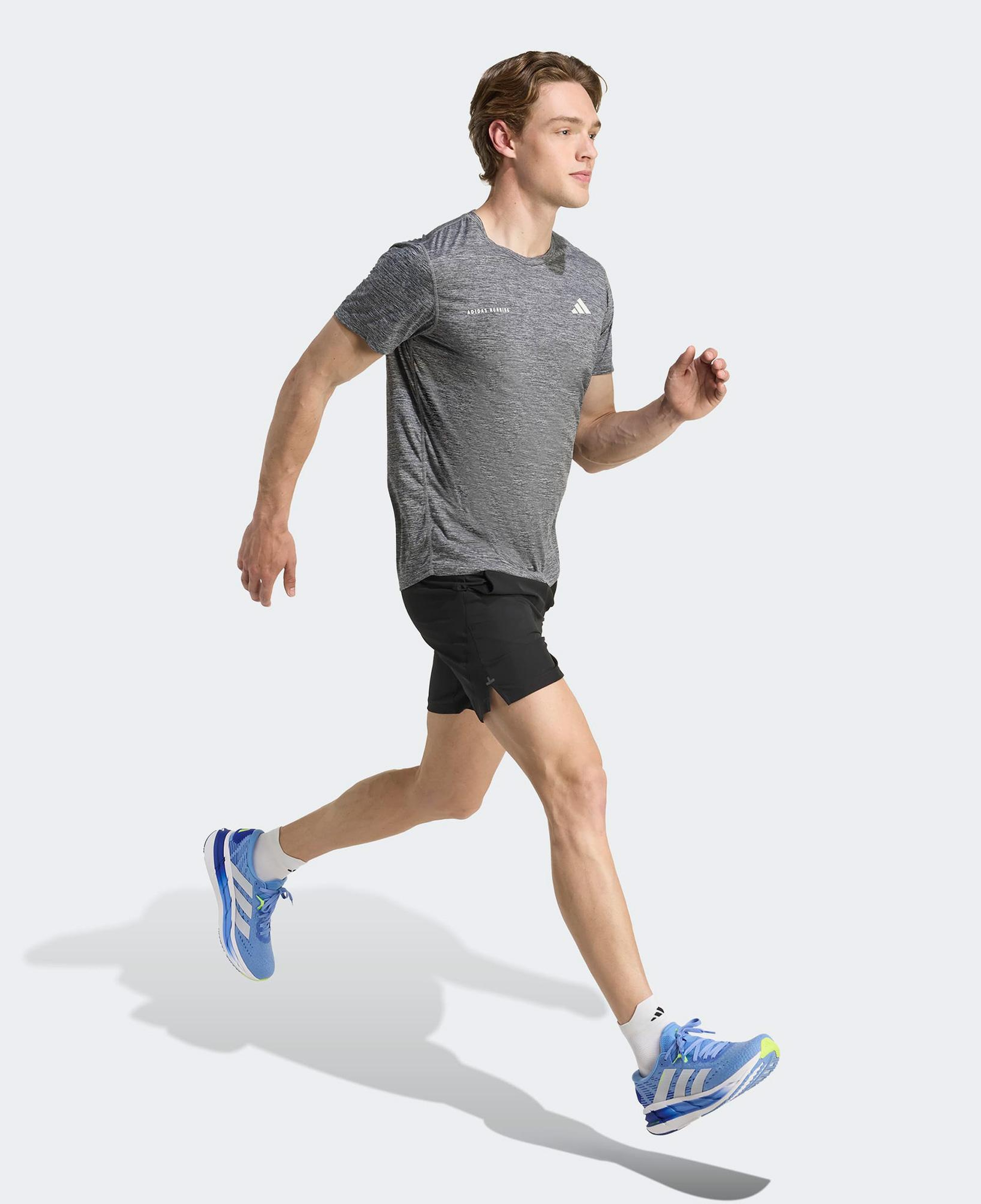 adidas Own The Run Melange Erkek Gri Koşu T-Shirt