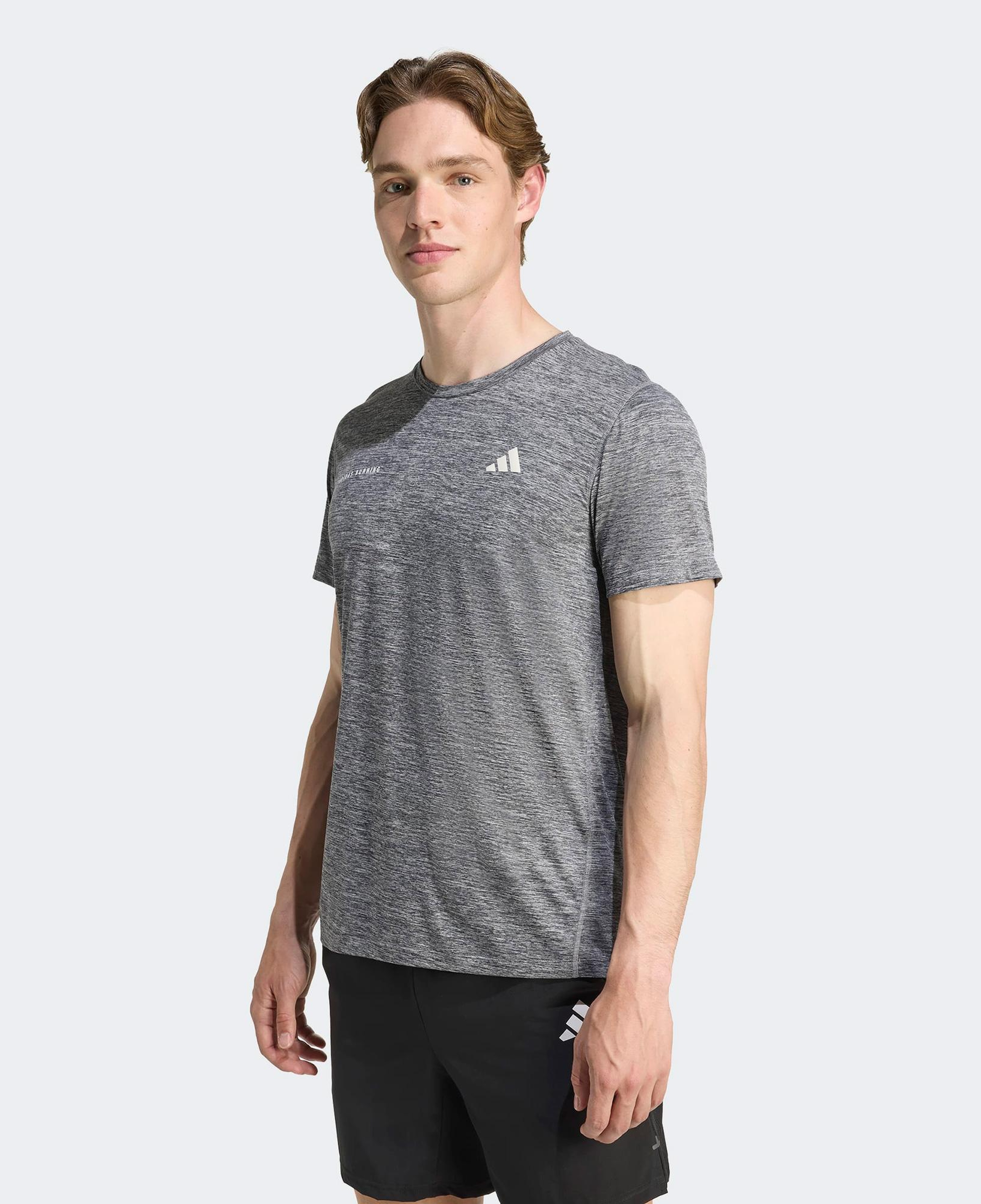 adidas Own The Run Melange Erkek Gri Koşu T-Shirt
