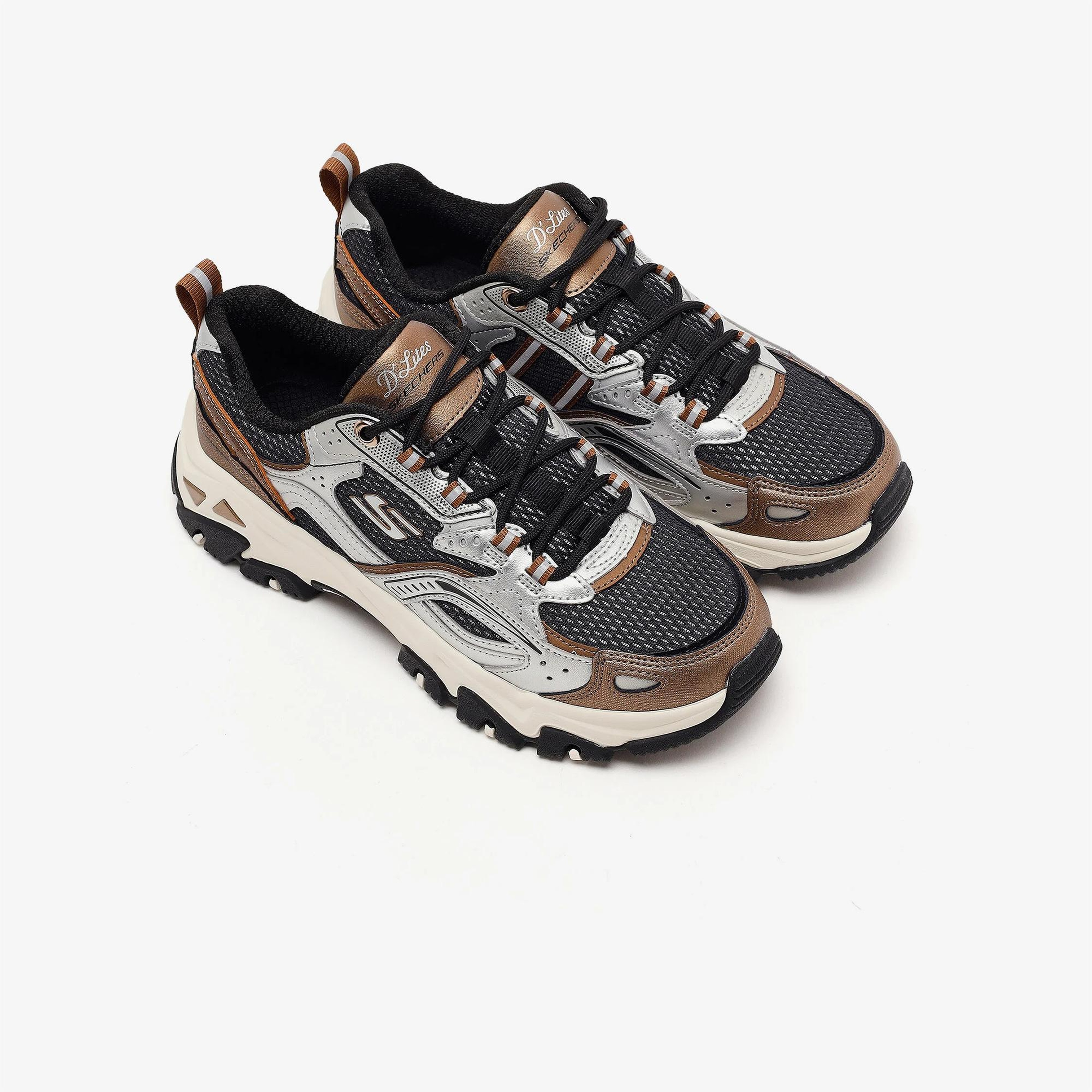 Skechers D'Lites Hiker Kadın Gri Spor Ayakkabı