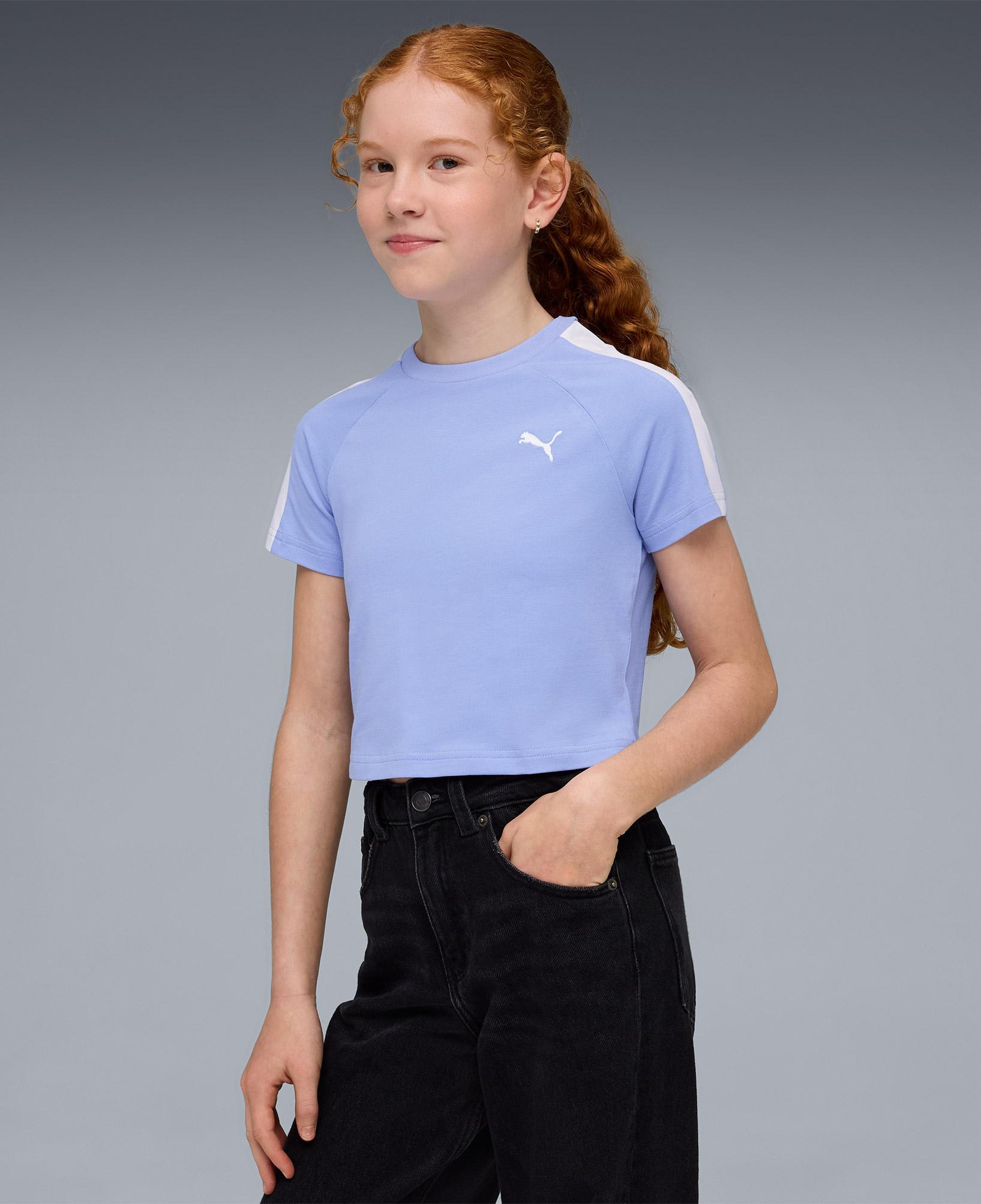 Puma T7 Baby  Çocuk Mor T-Shirt