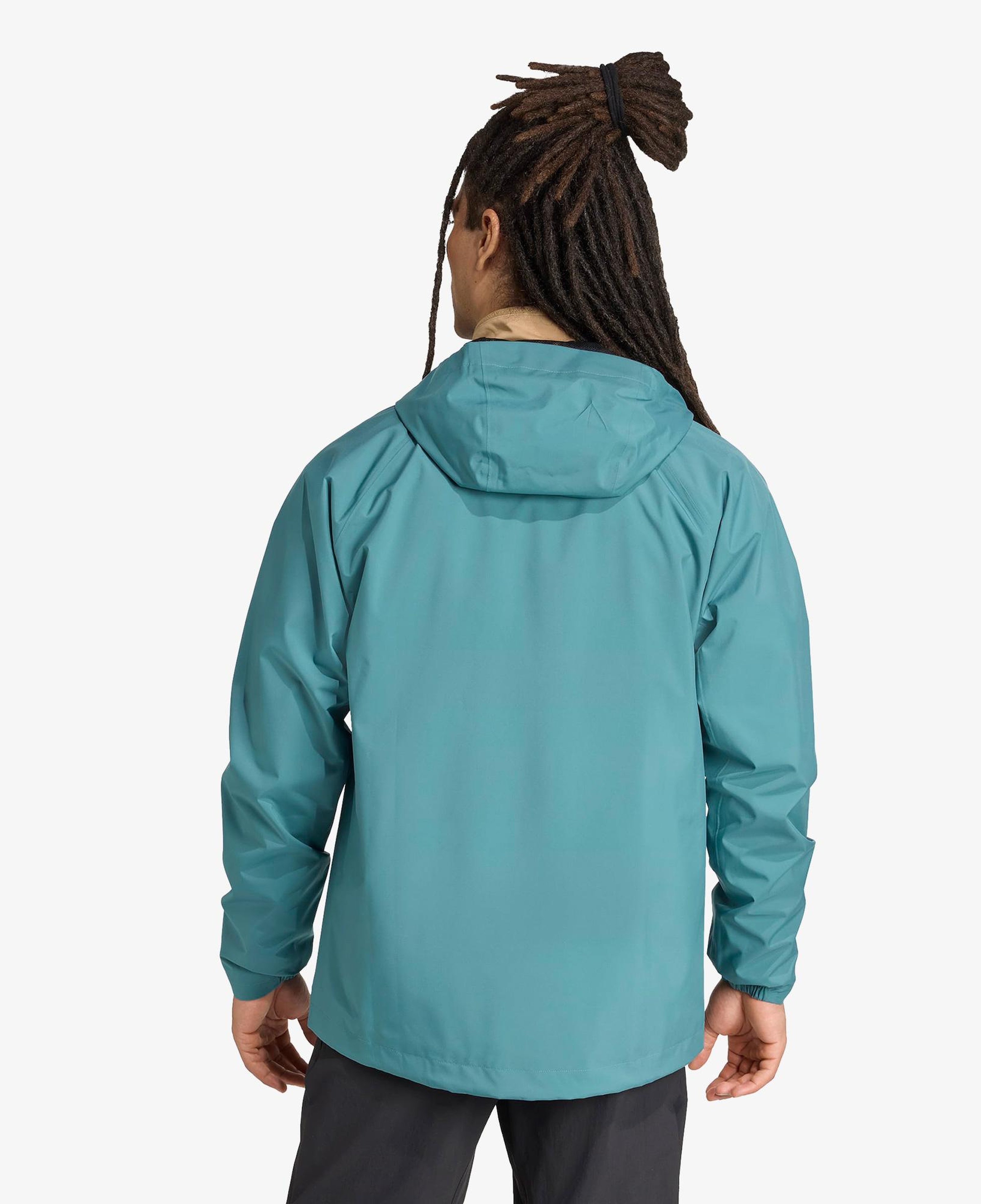 adidas Terrex Multi 2L Rain.Rdy Erkek Yeşil Yürüyüş Yağmurluğu