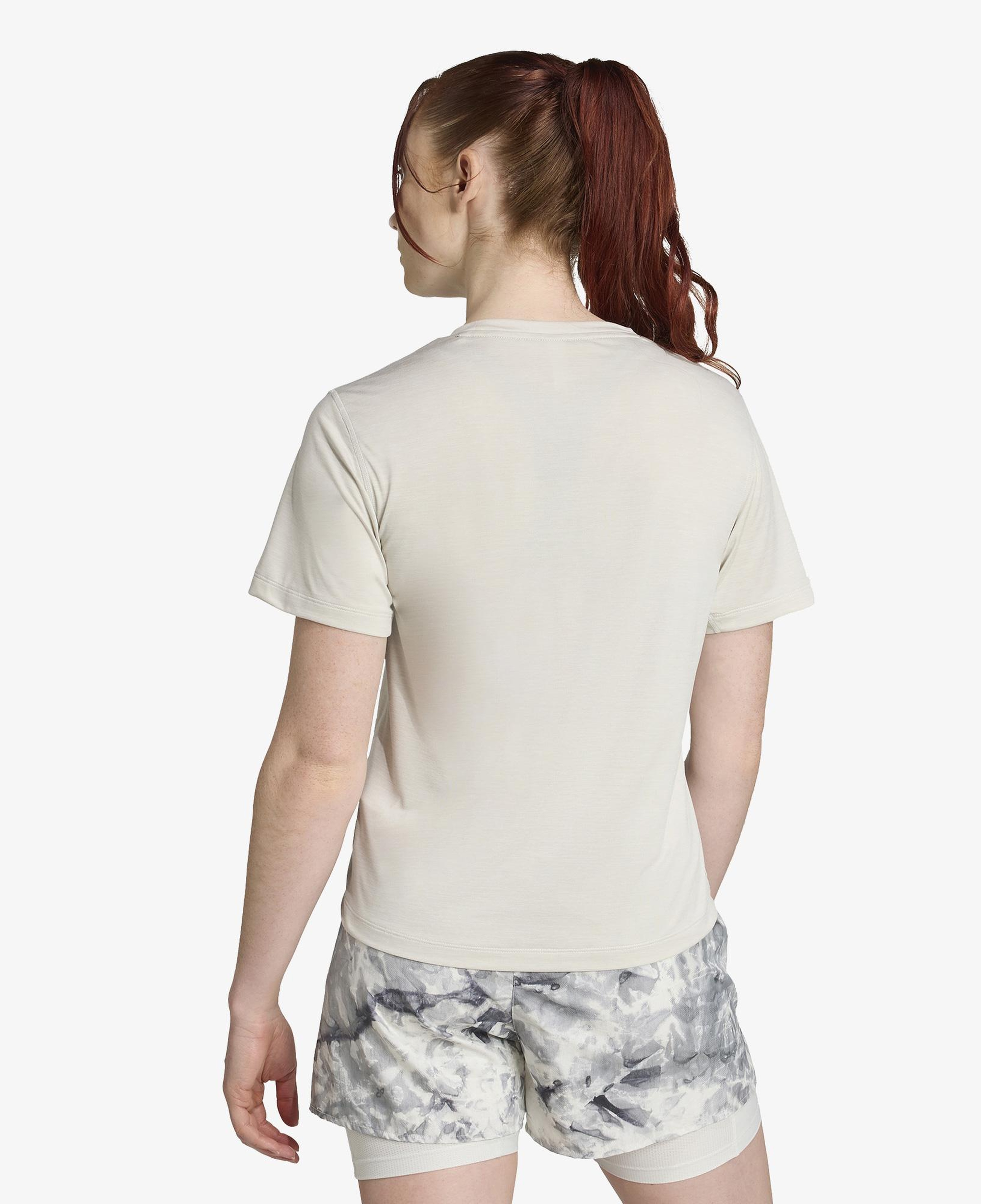 adidas Own The Run Melange Kadın Bej Koşu T-Shirt