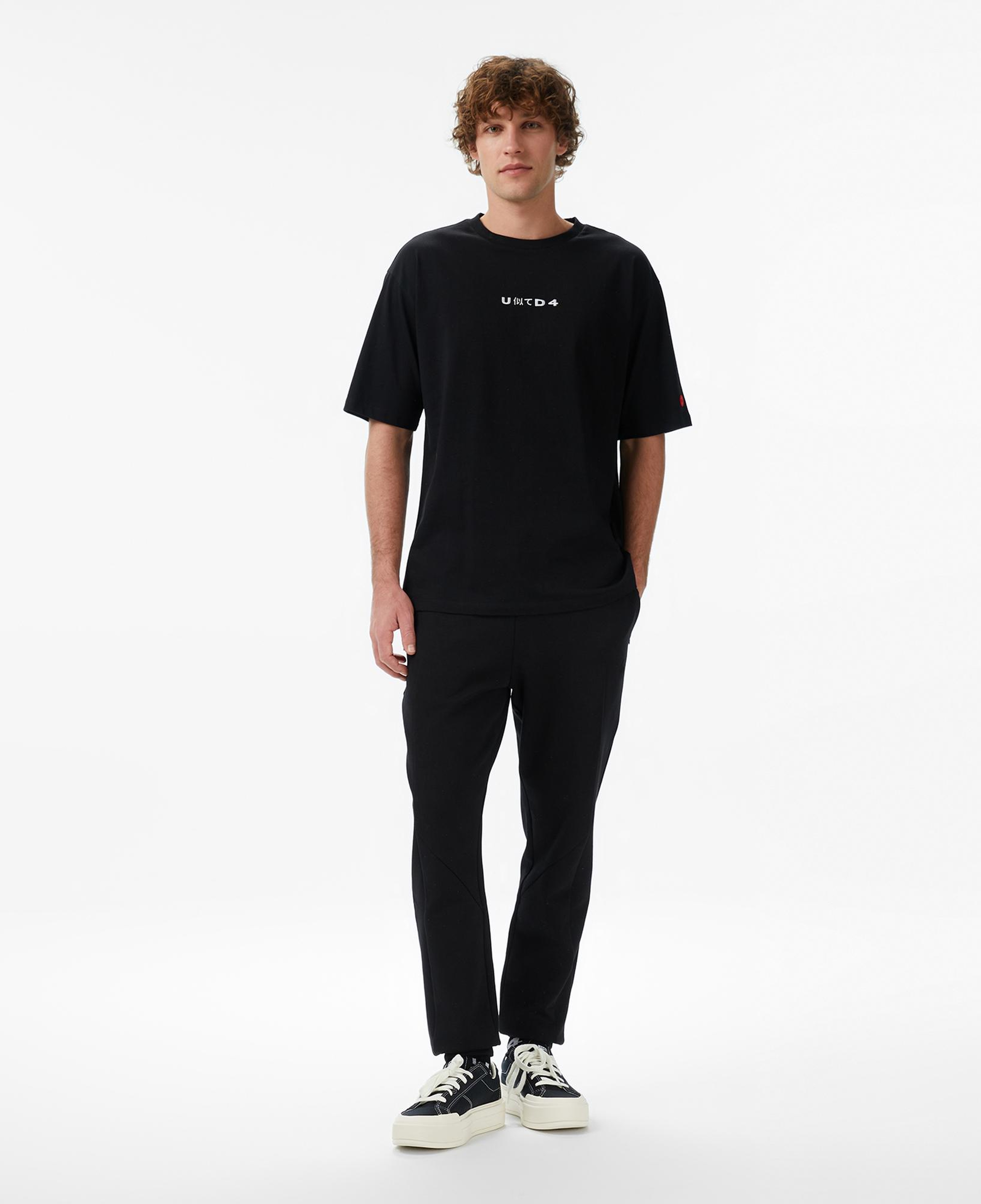 UNITED4 Regular Fit Erkek Siyah T-Shirt