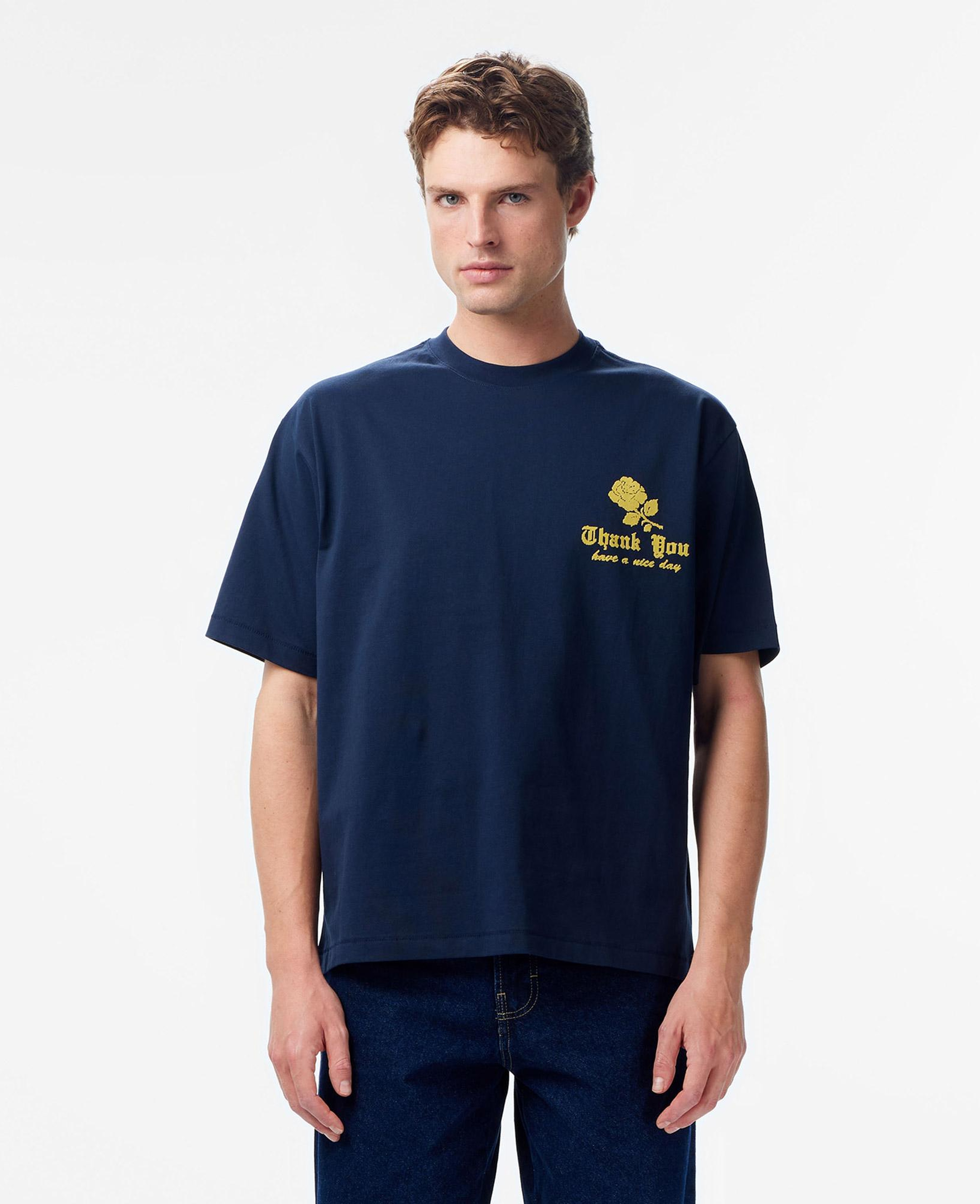 Market Thank You Needlepoint Erkek Lacivert T-Shirt