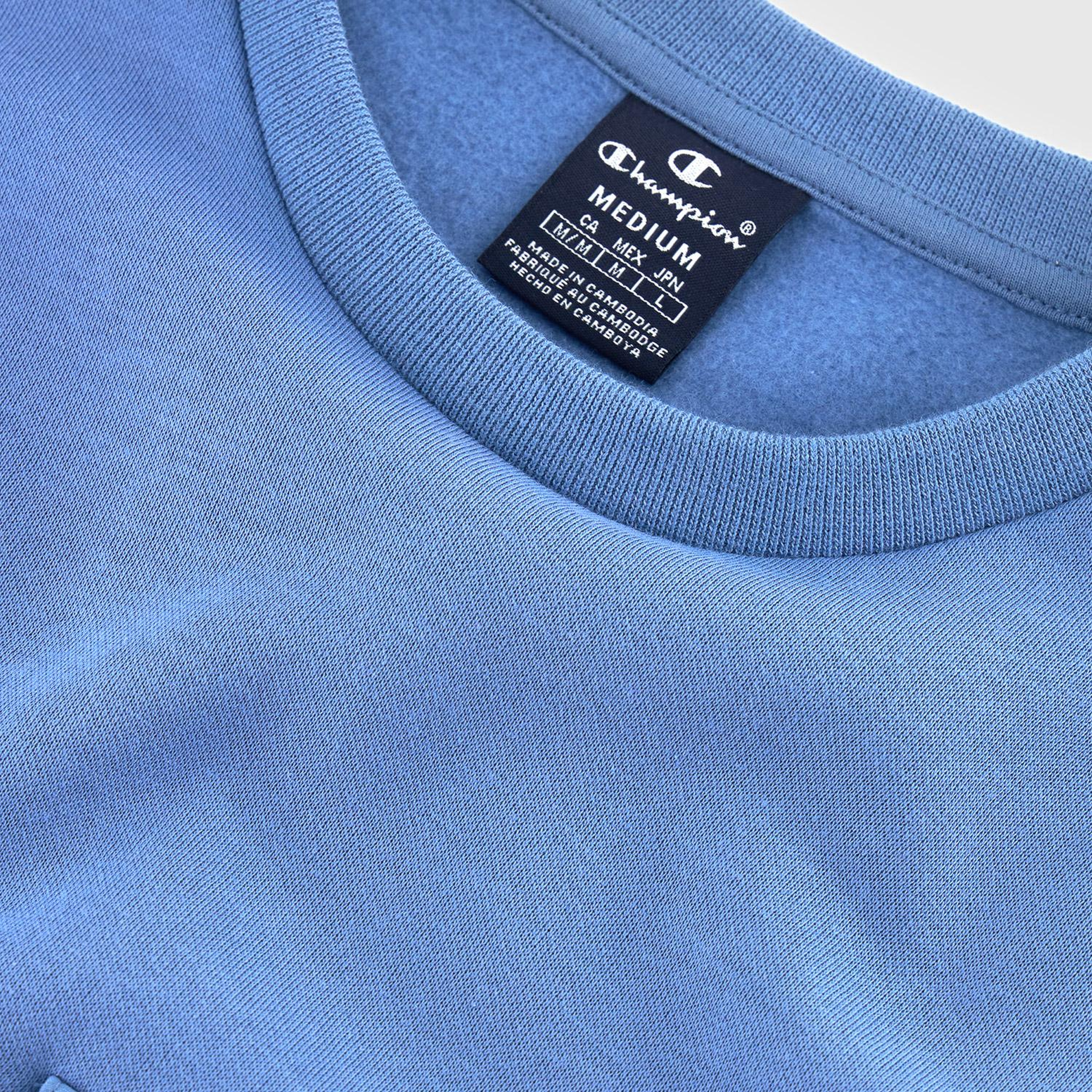 Champion Crewneck Erkek Mavi Sweatshirt