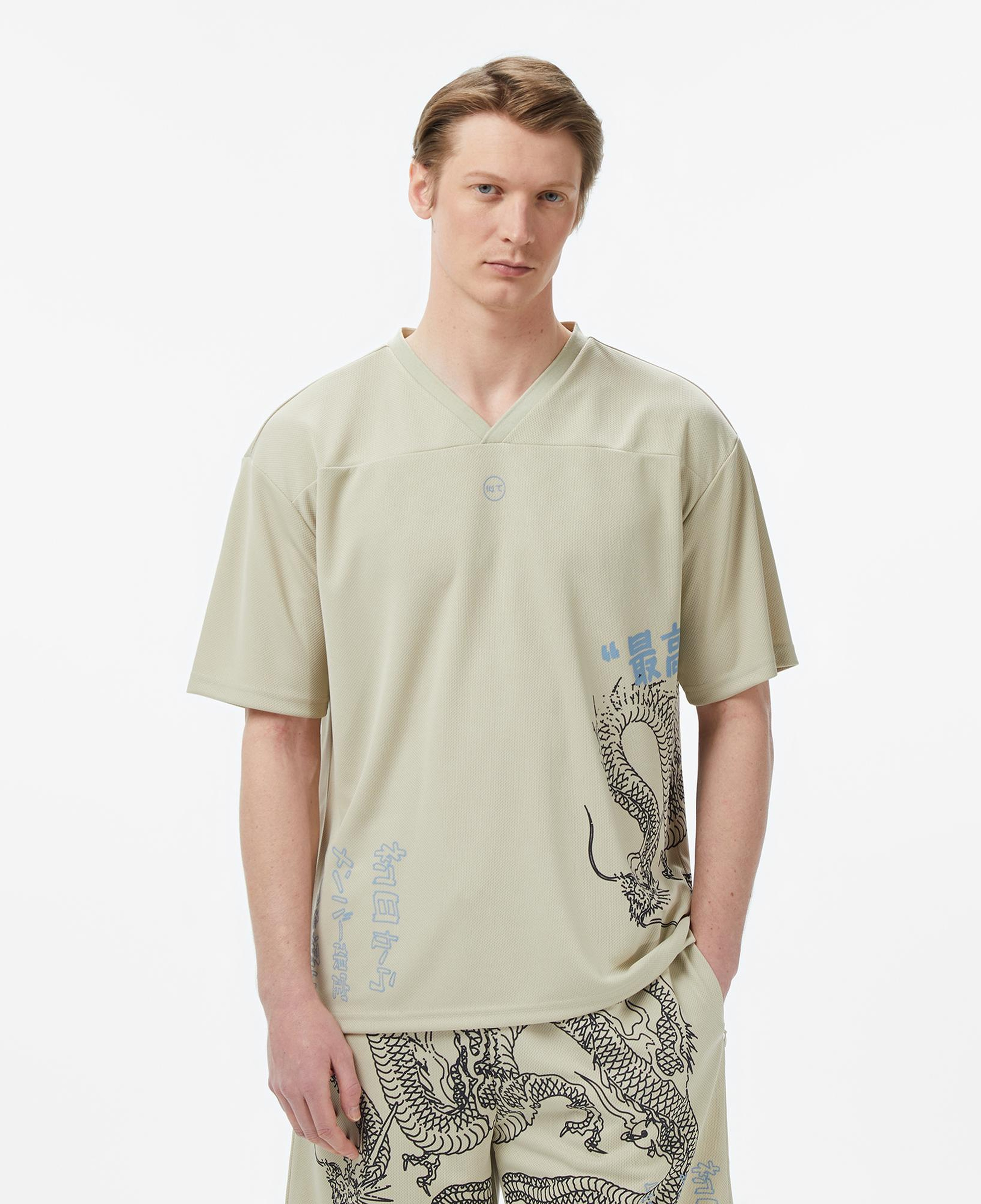 UNITED4 Regular Fit Erkek Krem T-Shirt