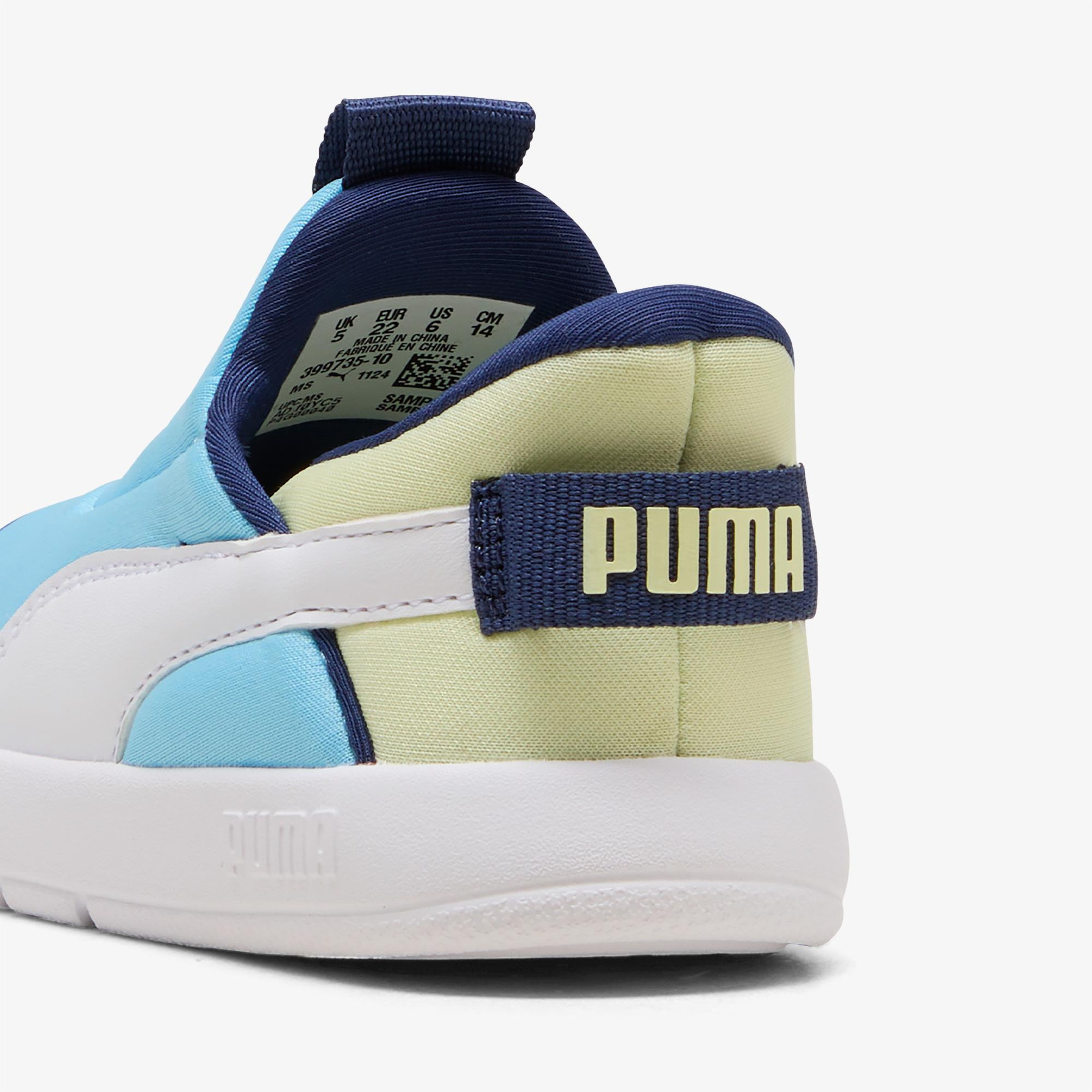 Puma Courtflex V3 Sliptech Çocuk Mavi Spor Ayakkabı