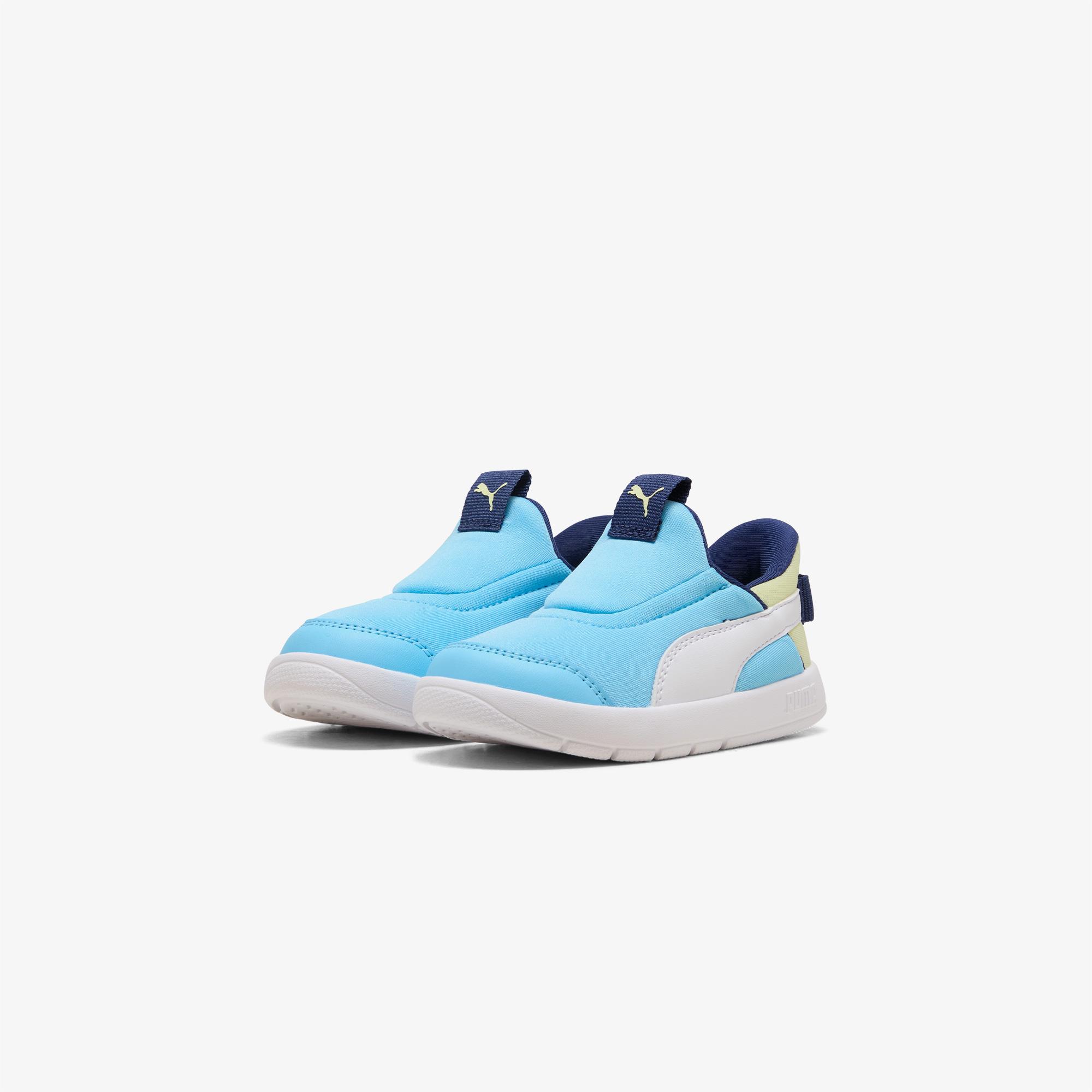 Puma Courtflex V3 Sliptech Çocuk Mavi Spor Ayakkabı