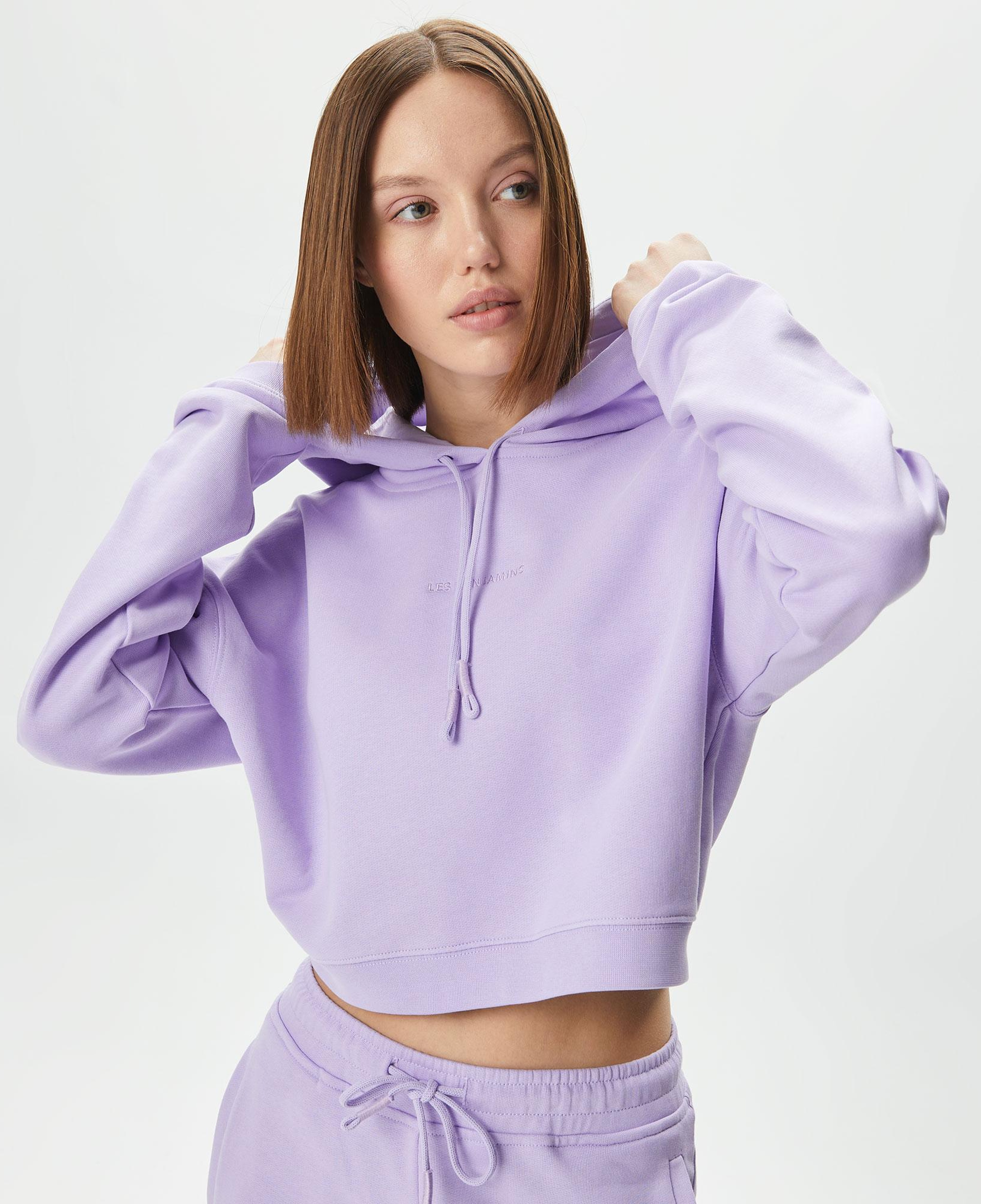 Les Benjamins Essential 303 Kadın Mor Hoodie