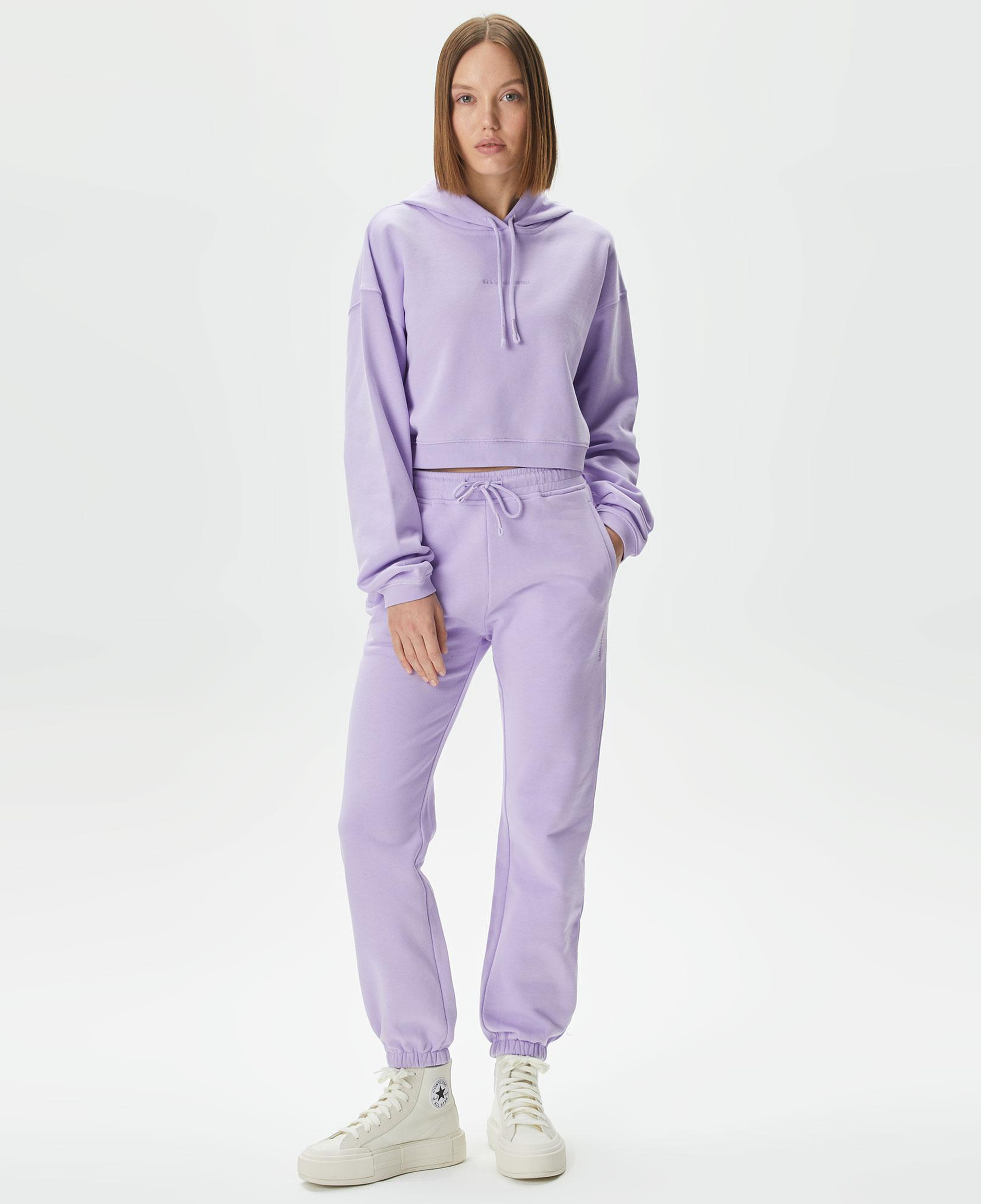 Les Benjamins Essential 303 Kadın Mor Hoodie