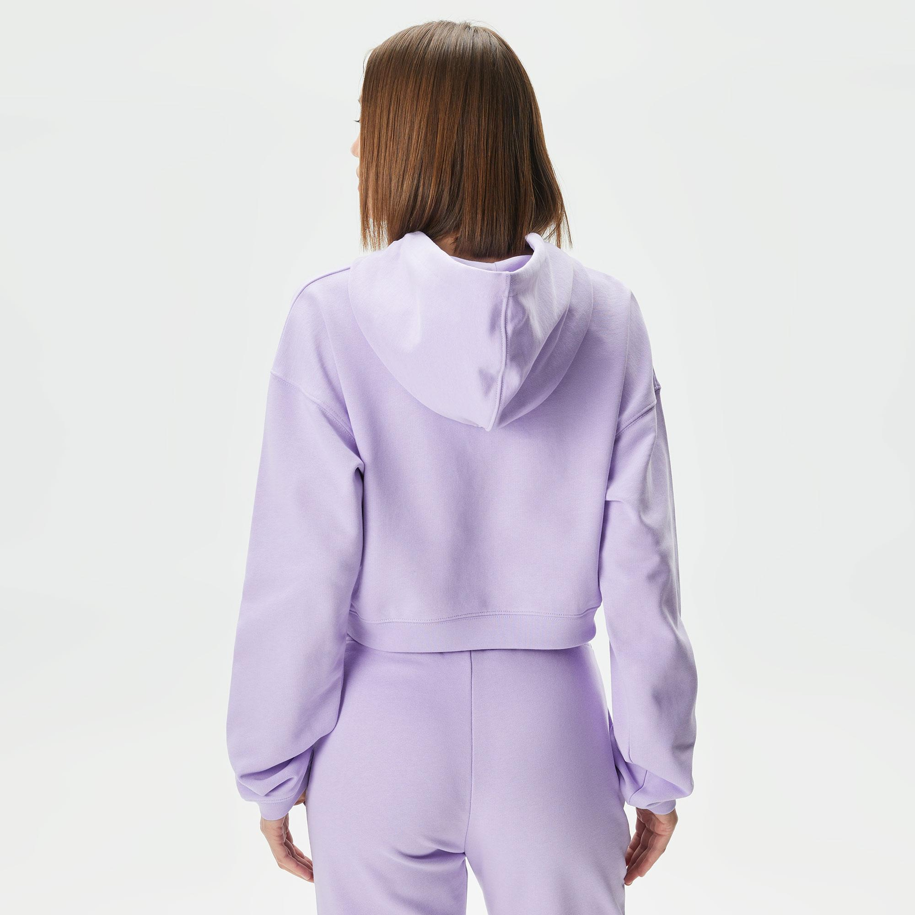 Les Benjamins Essential 303 Kadın Mor Hoodie