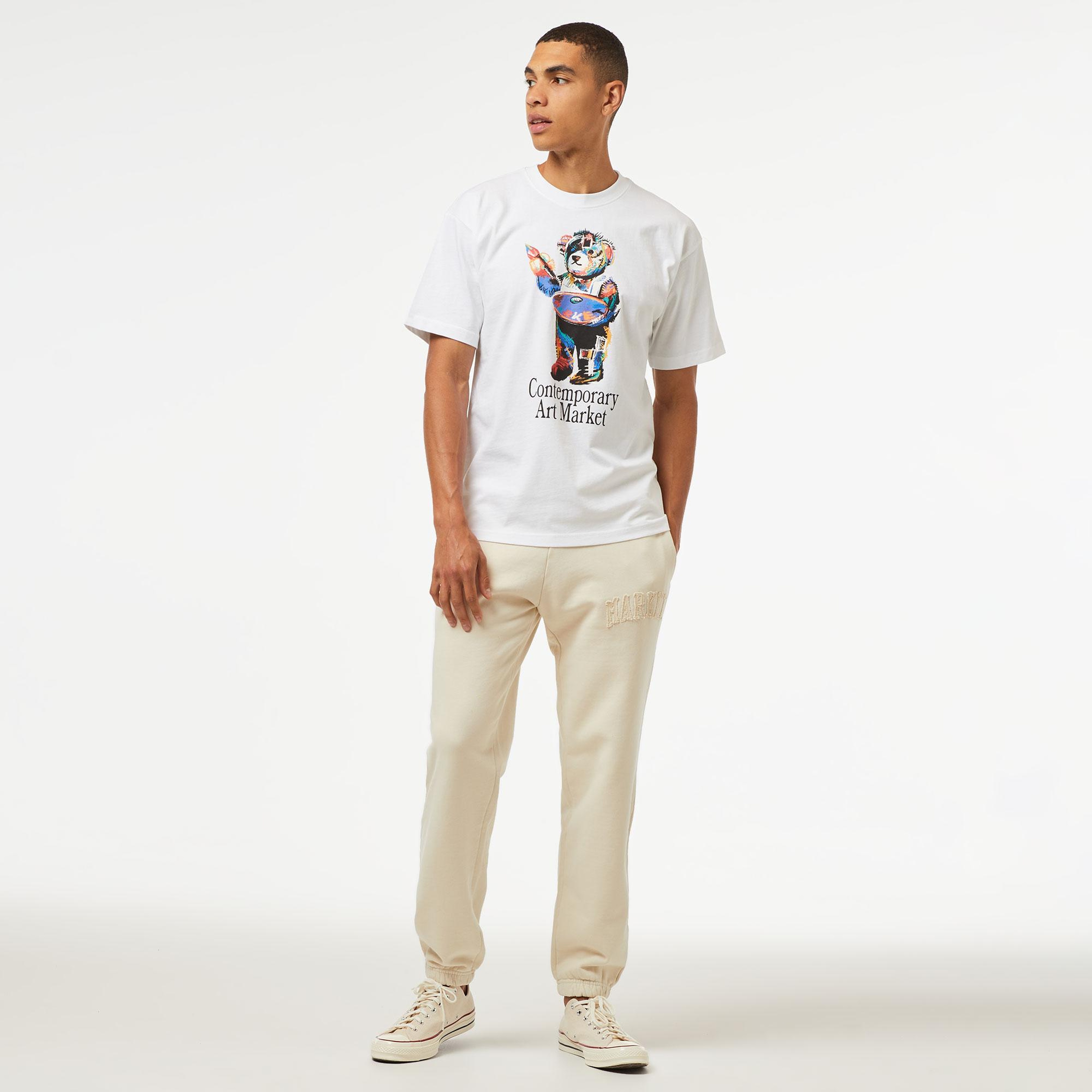 Market Art Market Bear Erkek Beyaz T-Shirt