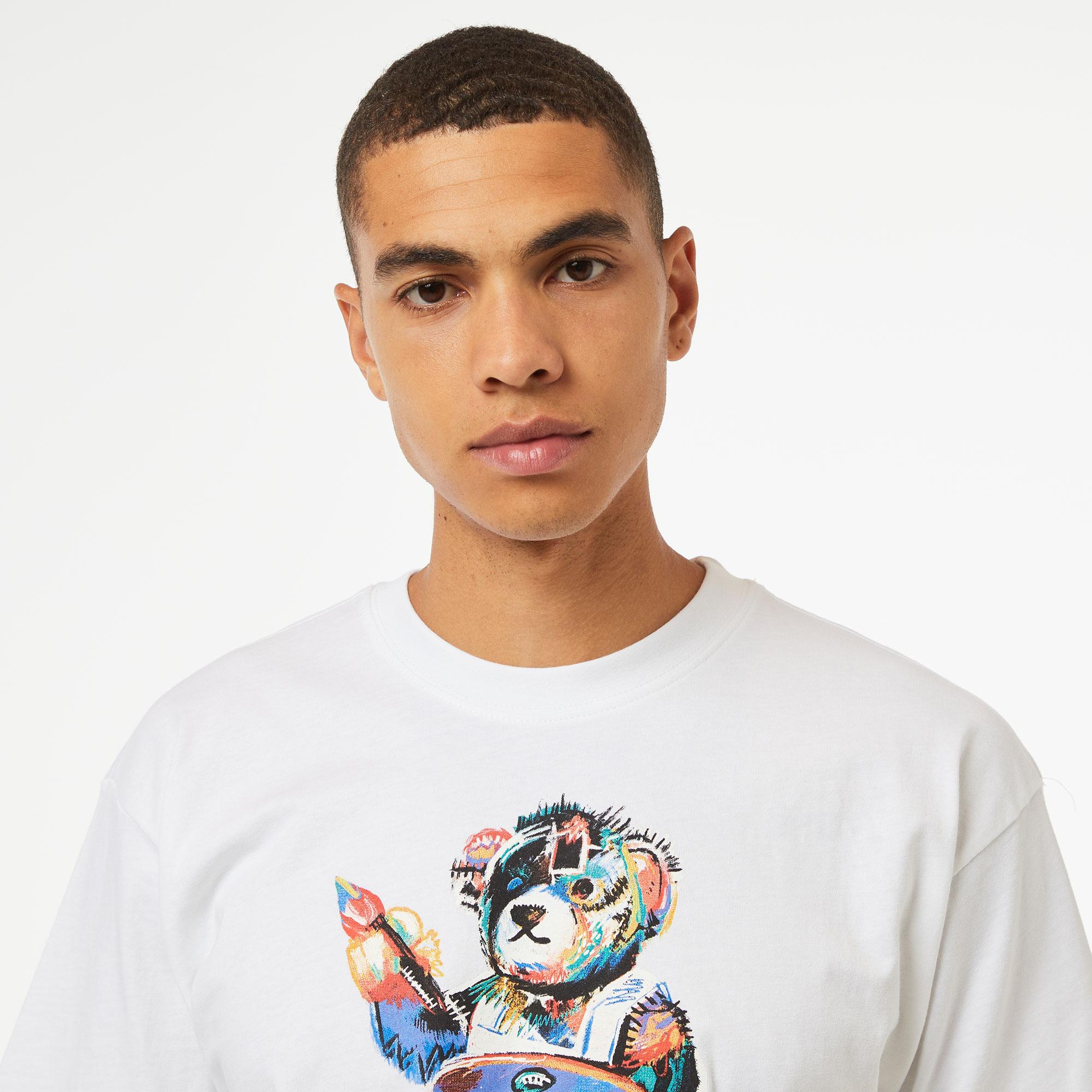 Market Art Market Bear Erkek Beyaz T-Shirt