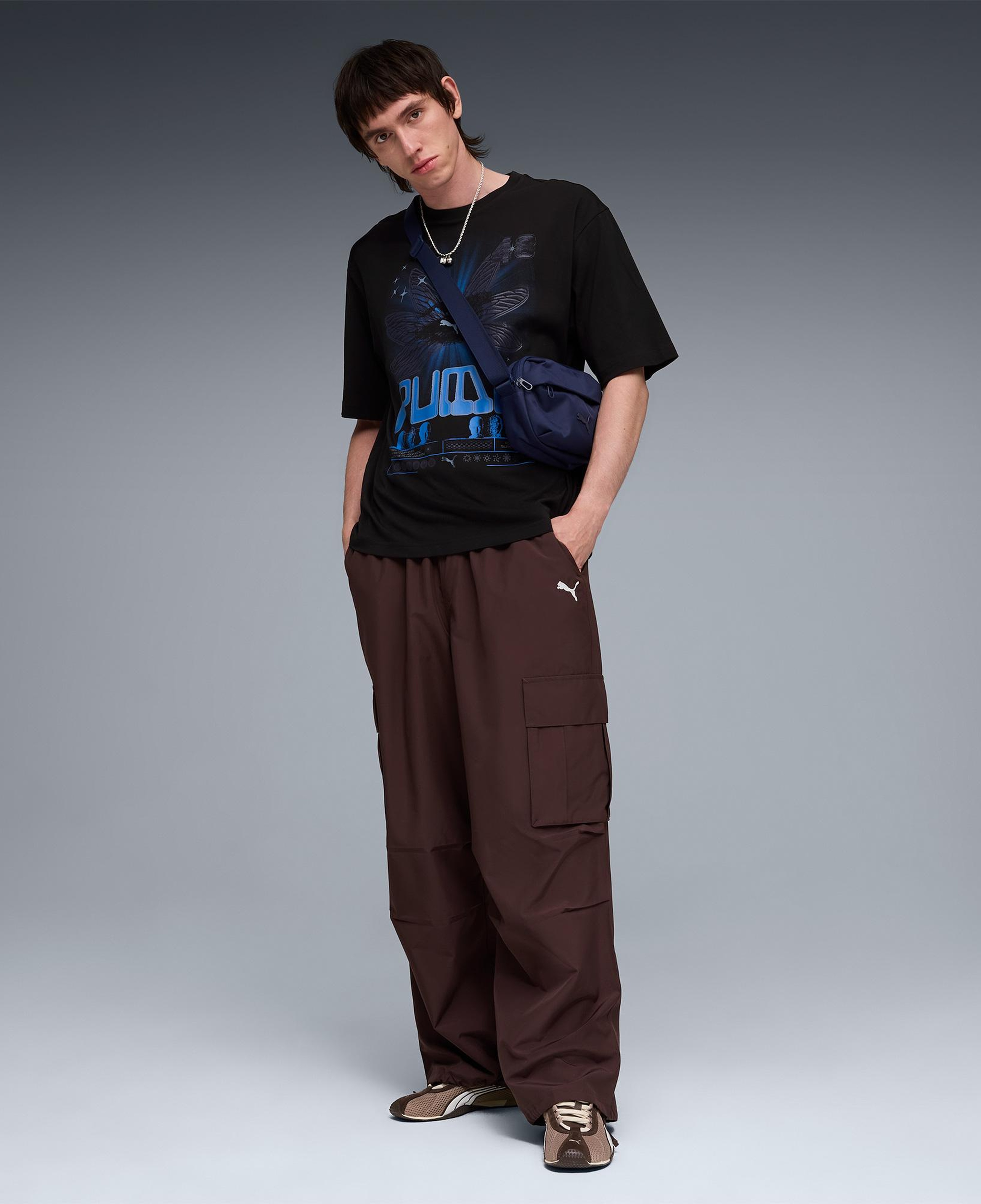 Puma Graphic  Erkek Siyah T-Shirt