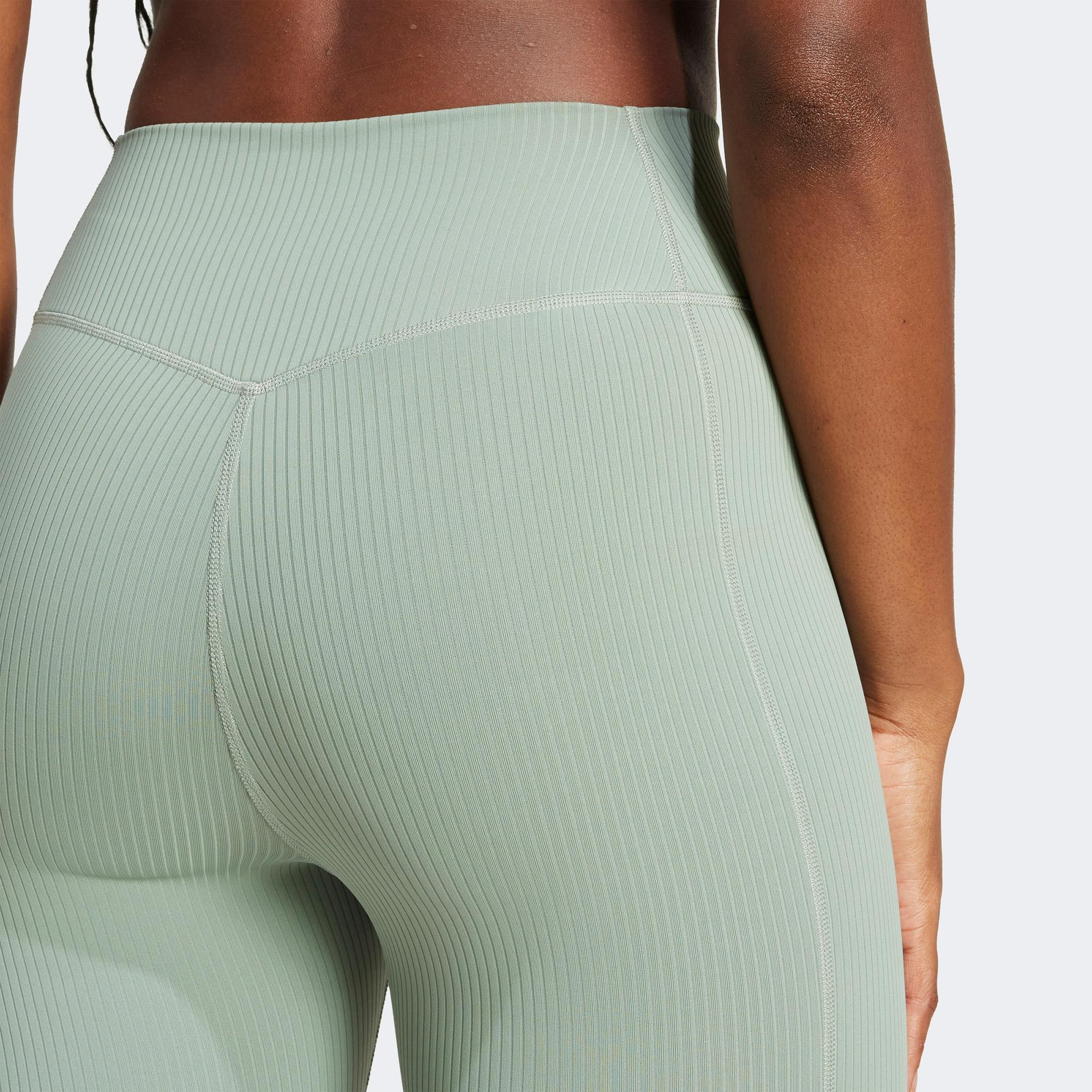 adidas Optime Rib 7/8 Kadın Yeşil Tayt