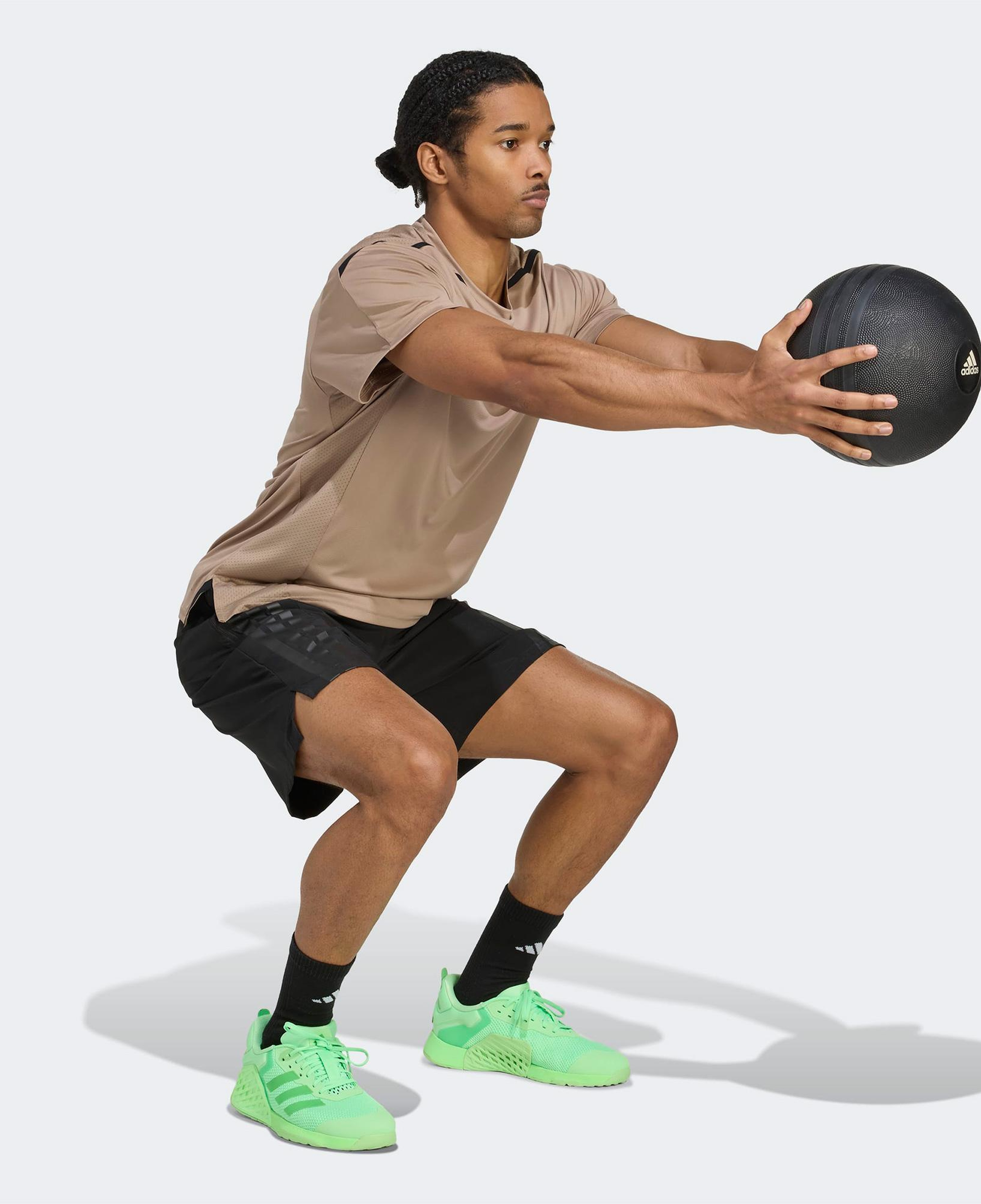 adidas Designed For Training Pro Series Erkek Kahverengi Antrenman T-Shirt