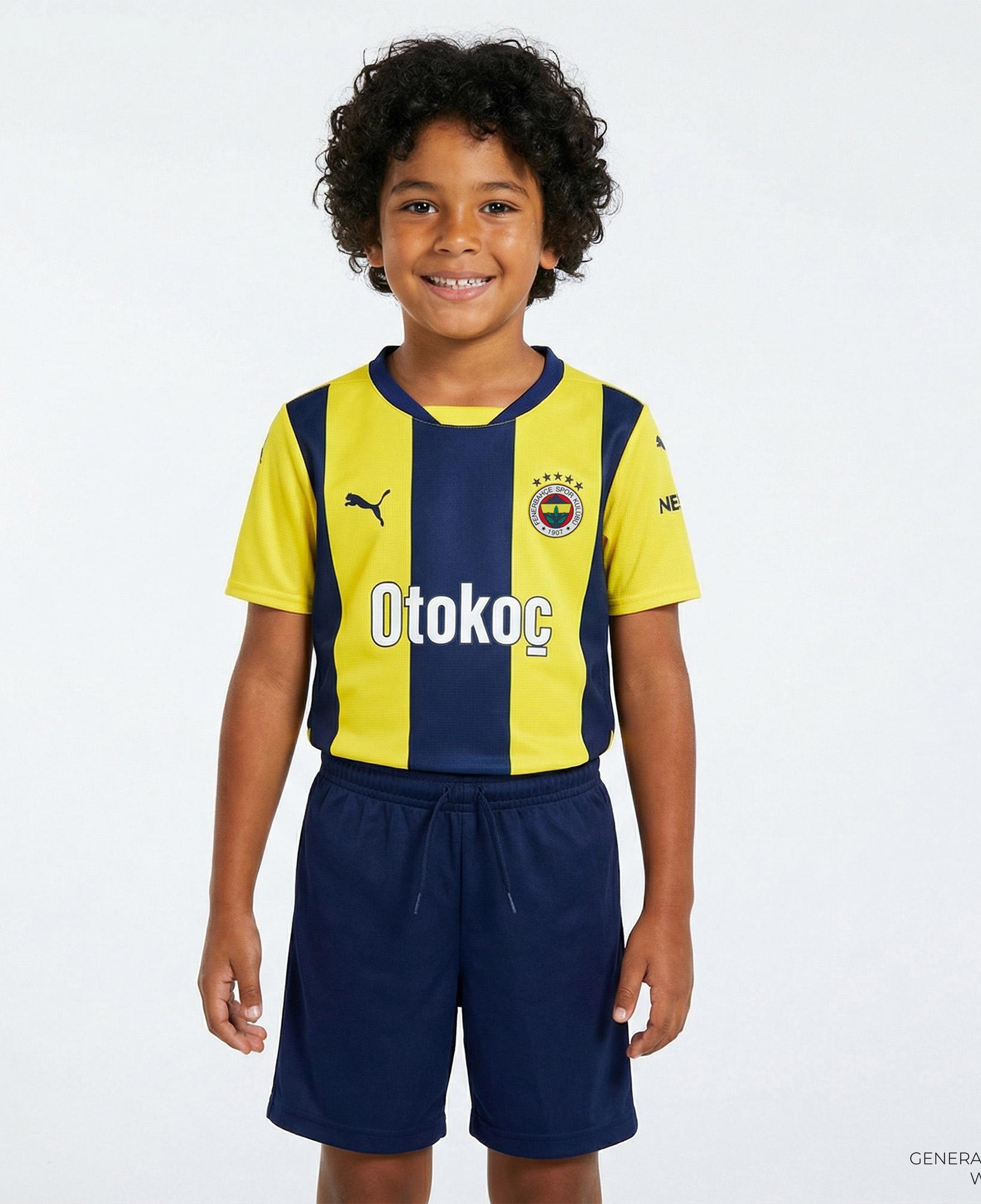 Puma Fsk Home Jersey Jr Çocuk Sarı Forma