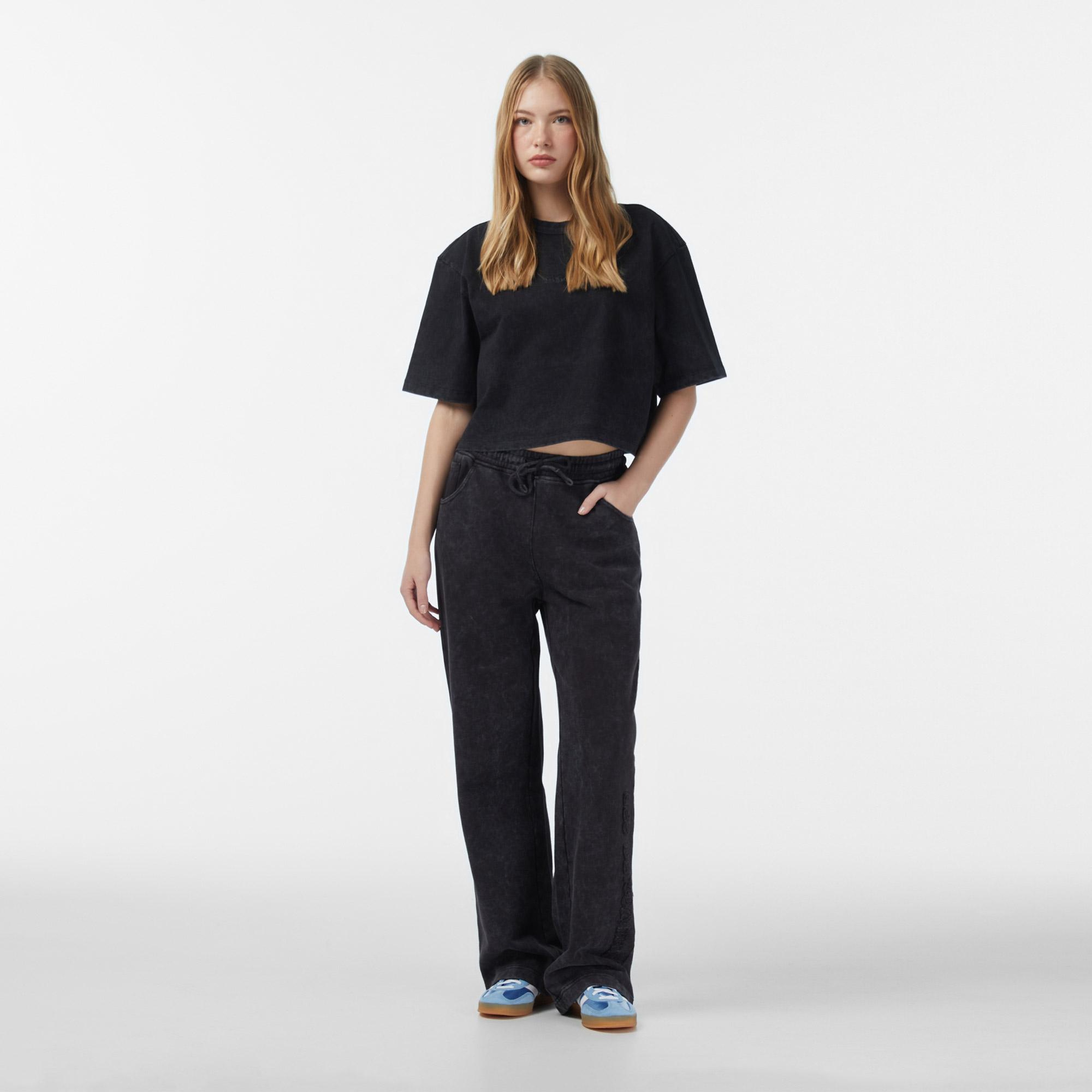 Les Benjamins Relaxed Fit Kadın Siyah Eşofman Altı