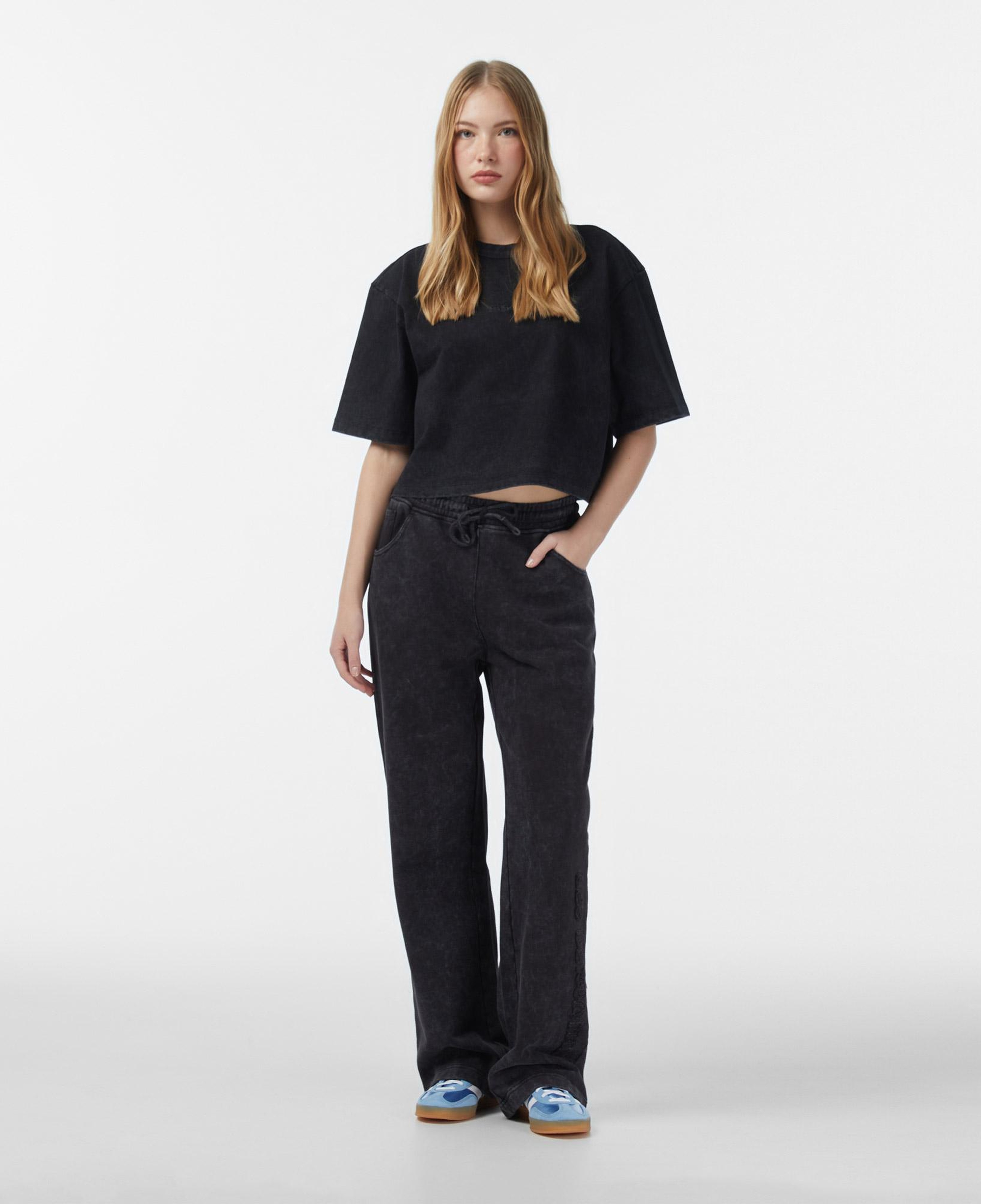 Les Benjamins Relaxed Fit Kadın Siyah Eşofman Altı