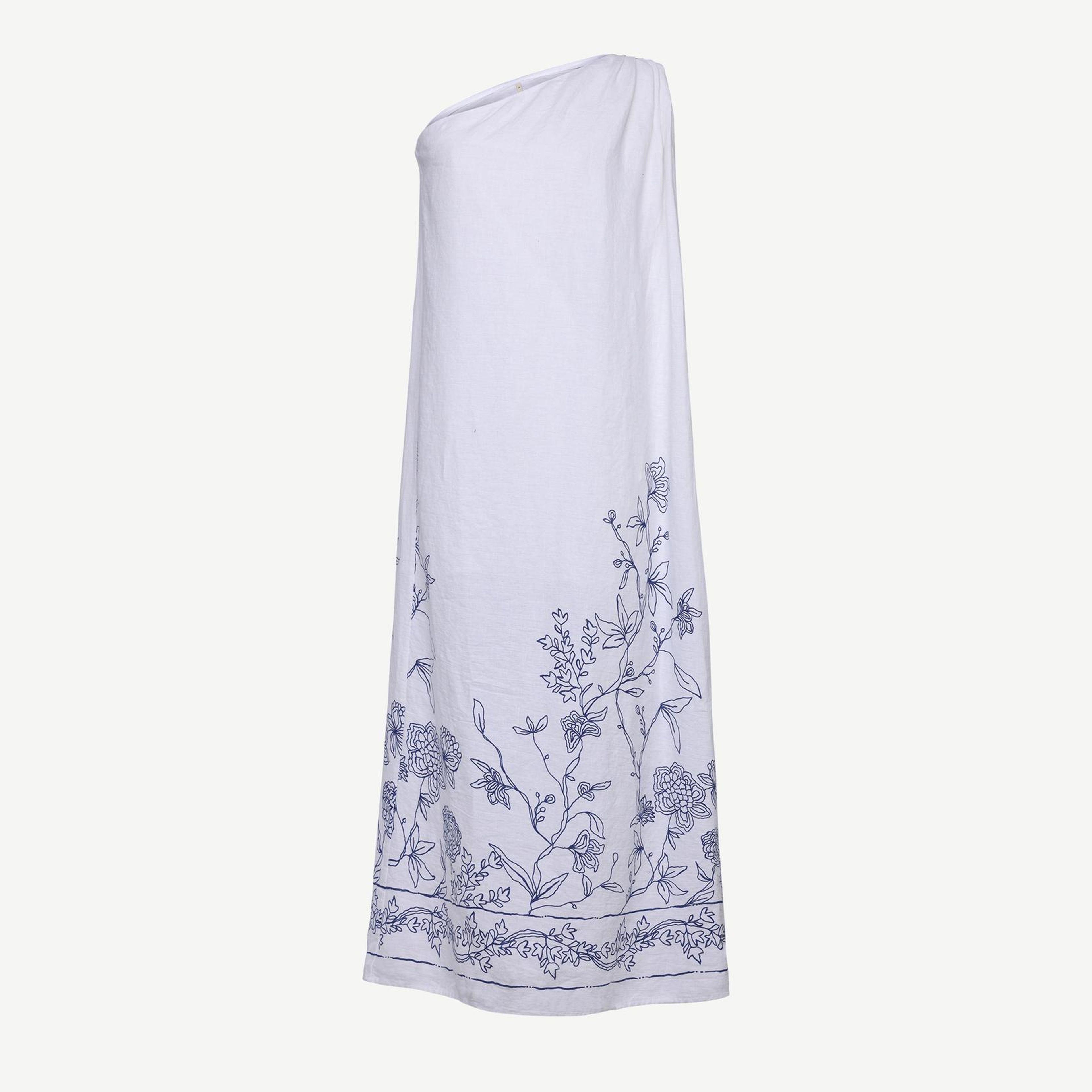 YARGICI Bol Tek Omuz Yaka Kolsuz Elbise