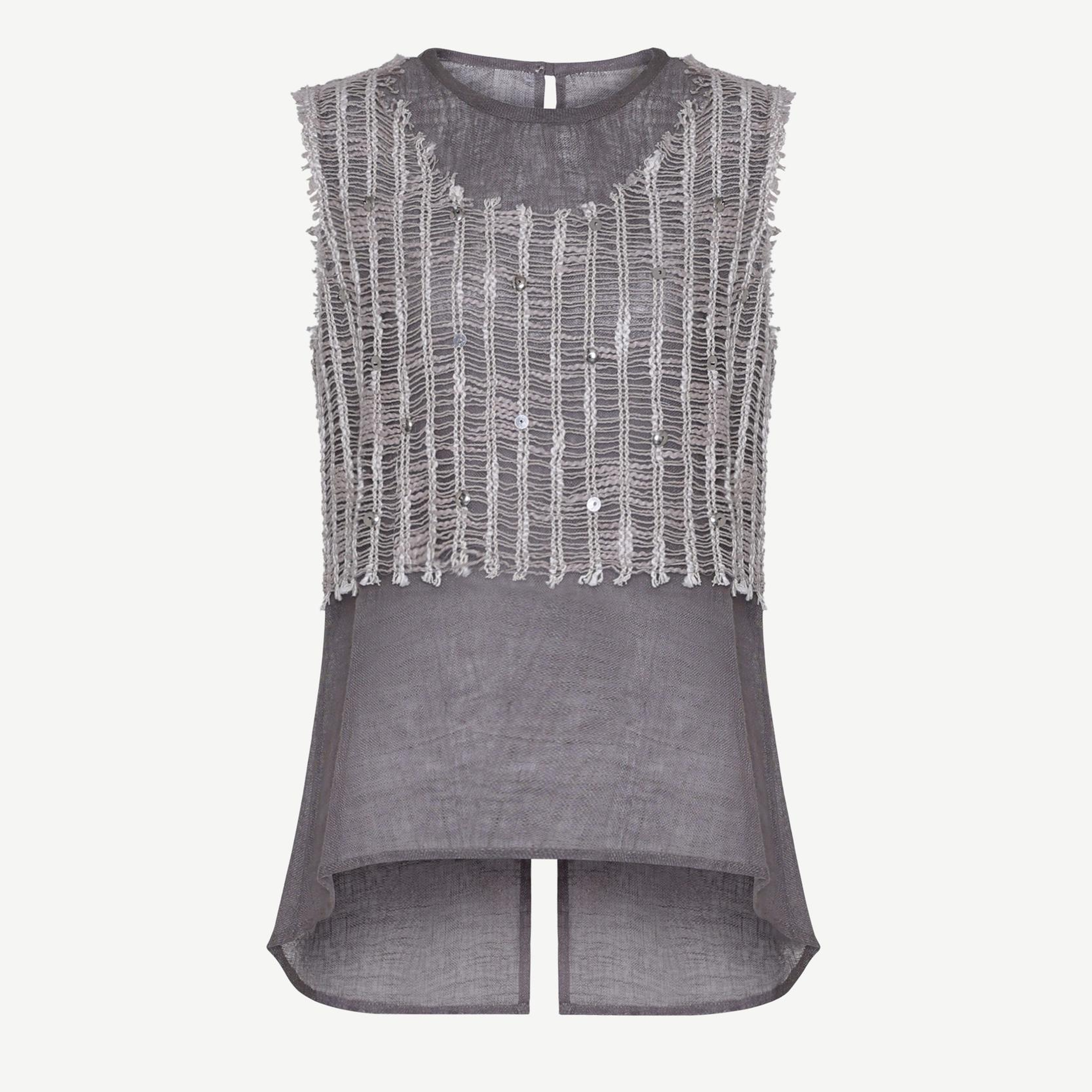 YARGICI Regular Bisiklet Yaka Kolsuz Bluz