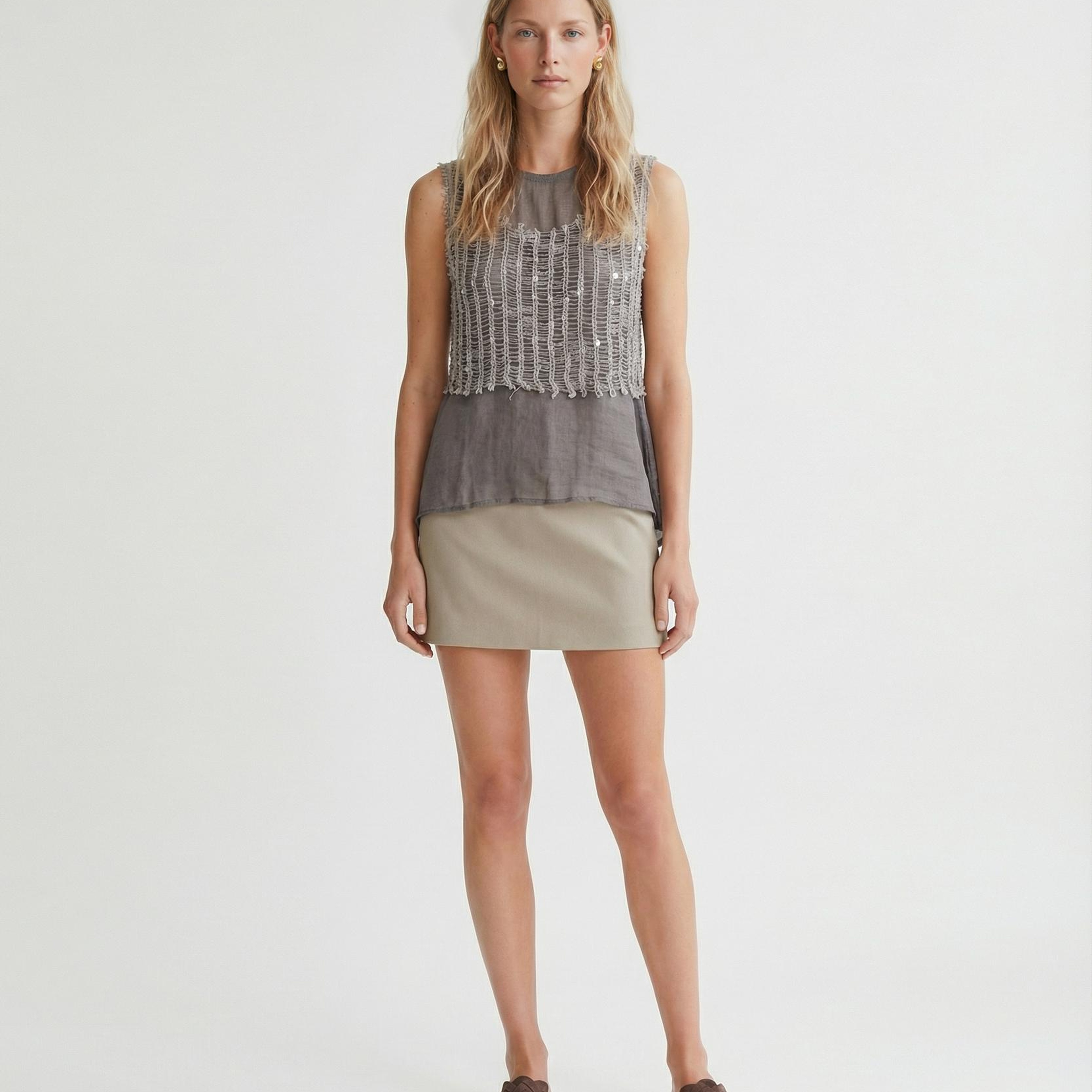 YARGICI Regular Bisiklet Yaka Kolsuz Bluz