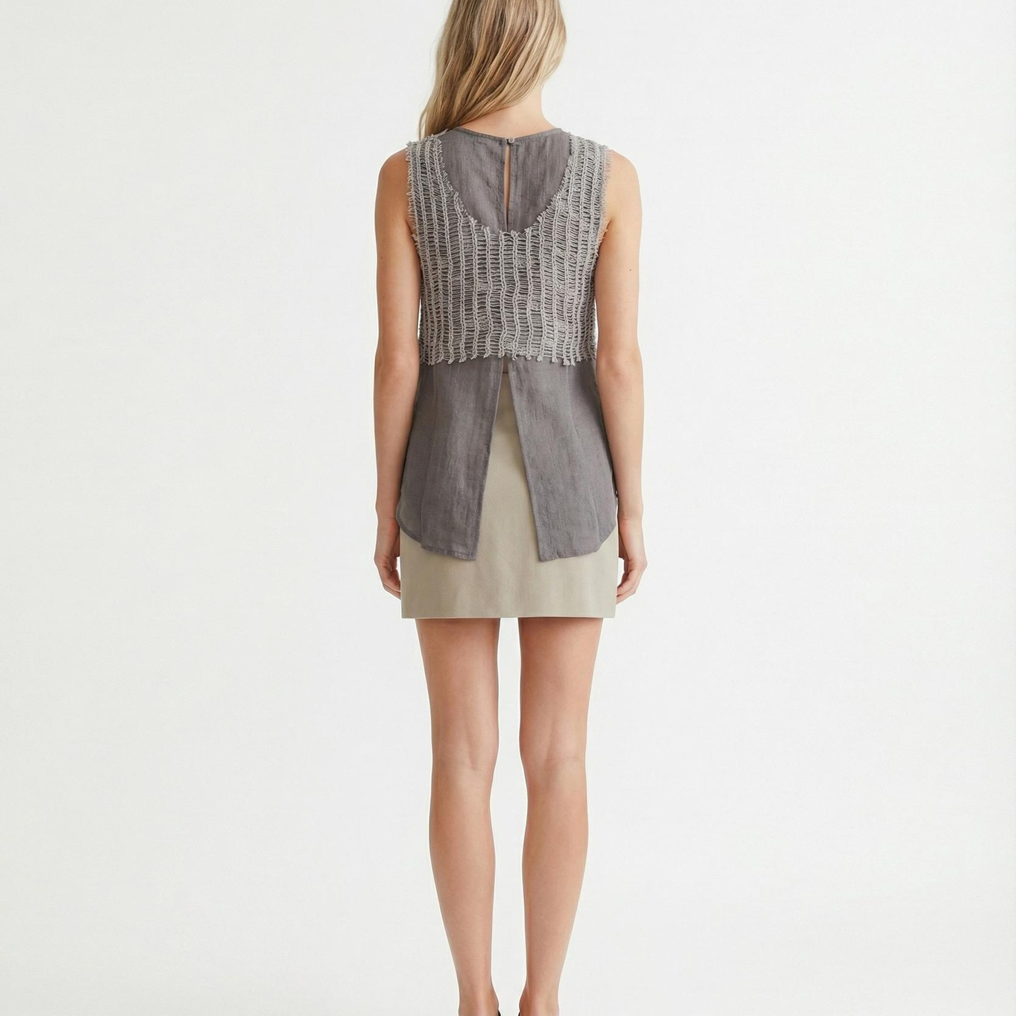 YARGICI Regular Bisiklet Yaka Kolsuz Bluz