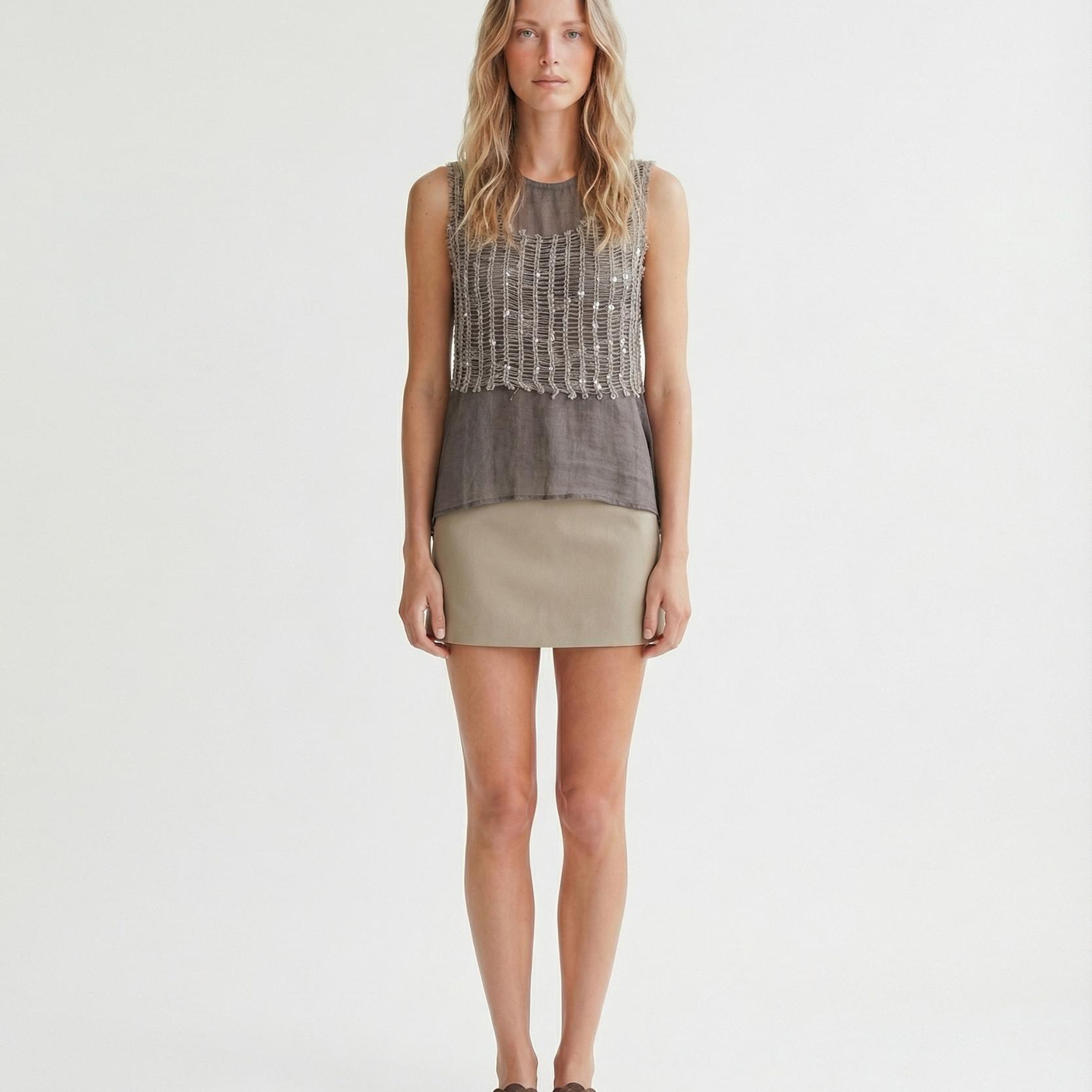 YARGICI Regular Bisiklet Yaka Kolsuz Bluz