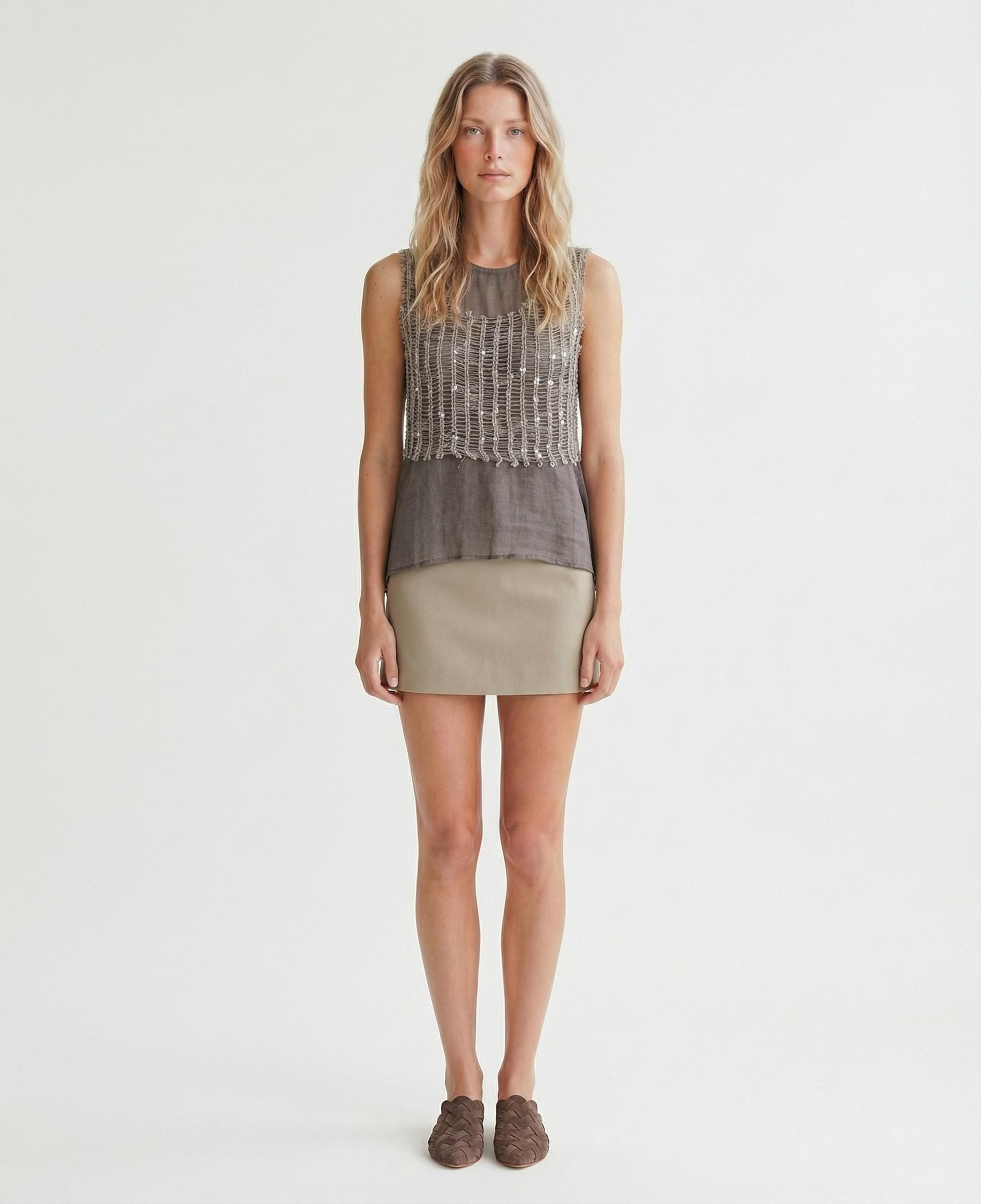 YARGICI Regular Bisiklet Yaka Kolsuz Bluz