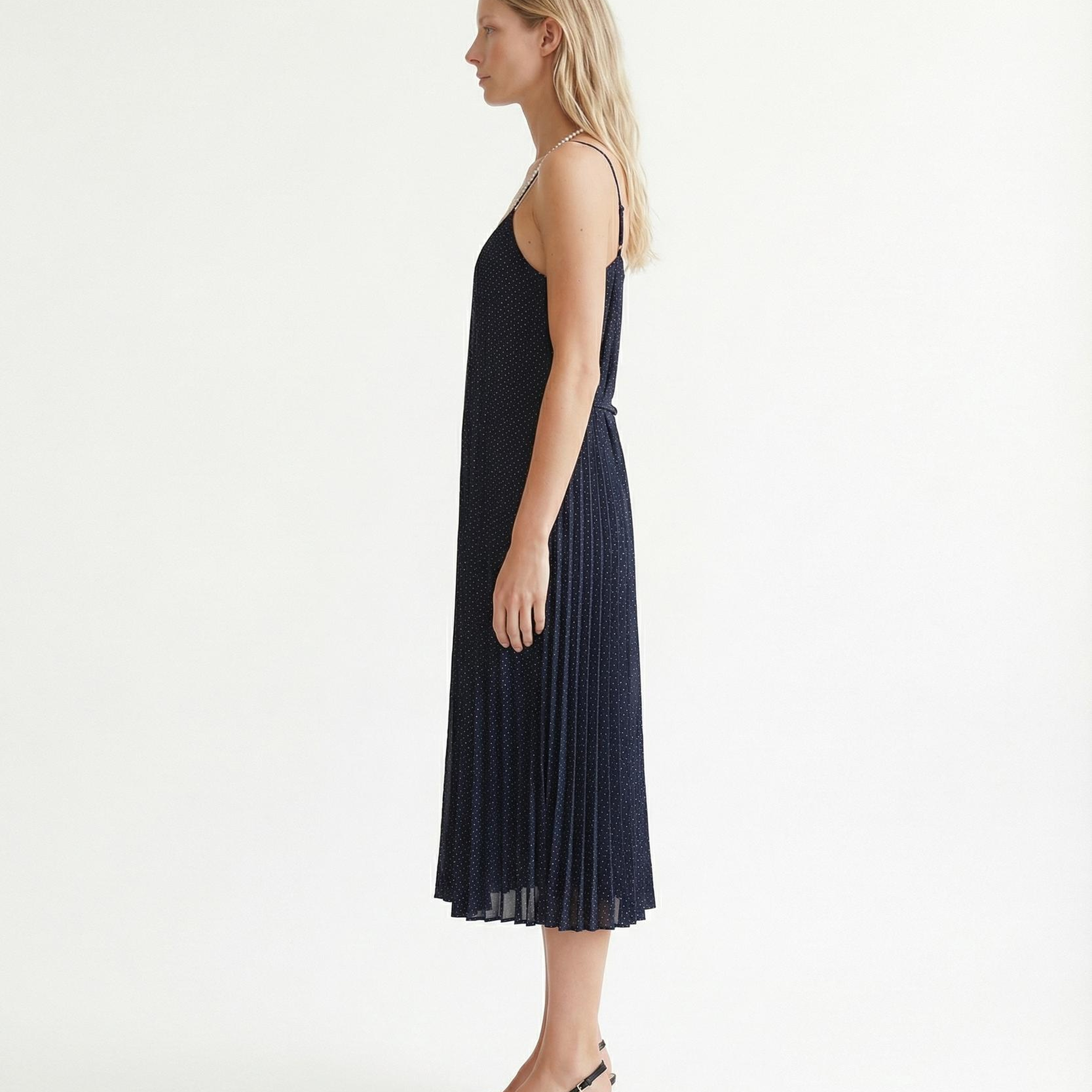 YARGICI Düz Bisiklet Yaka Askılı Elbise