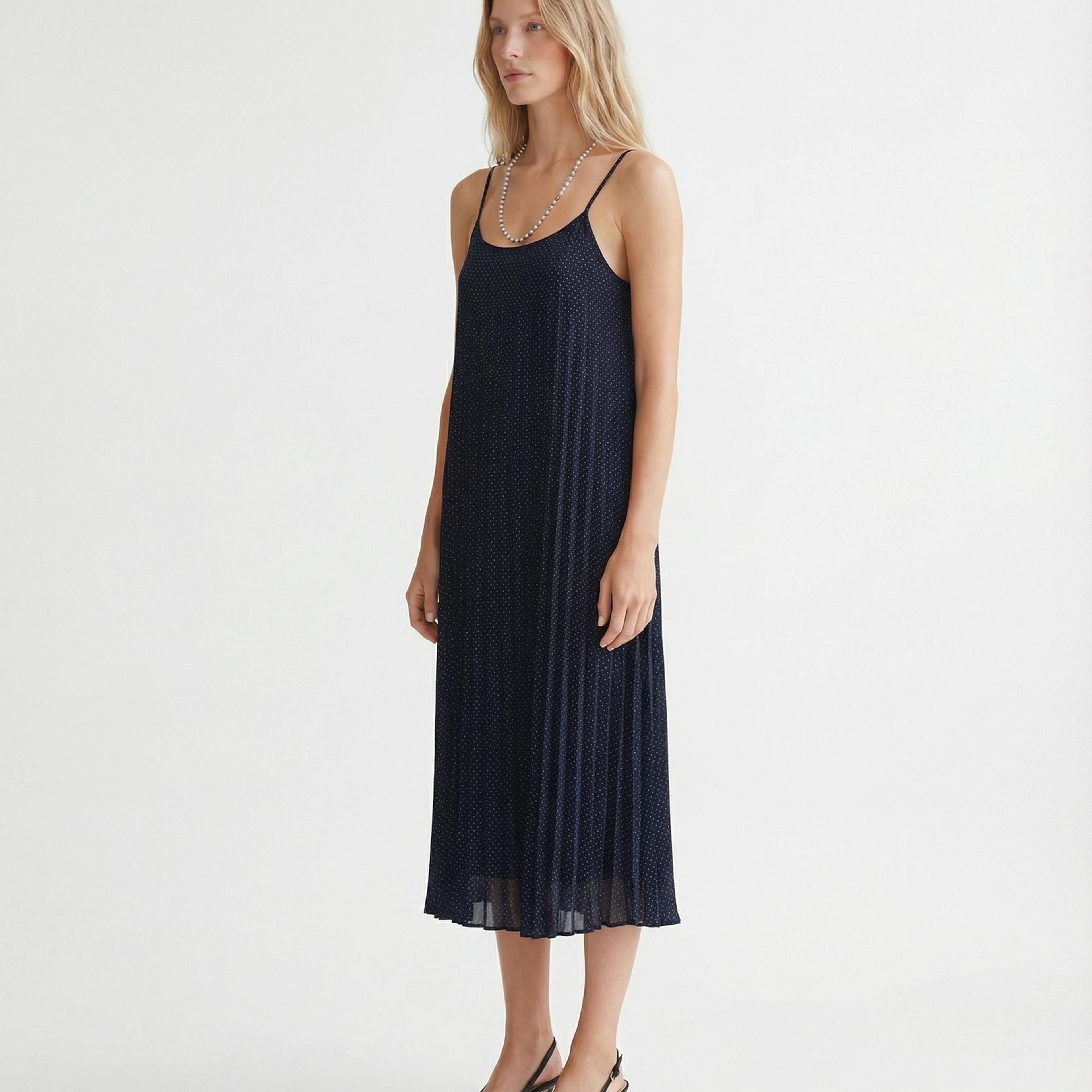 YARGICI Düz Bisiklet Yaka Askılı Elbise