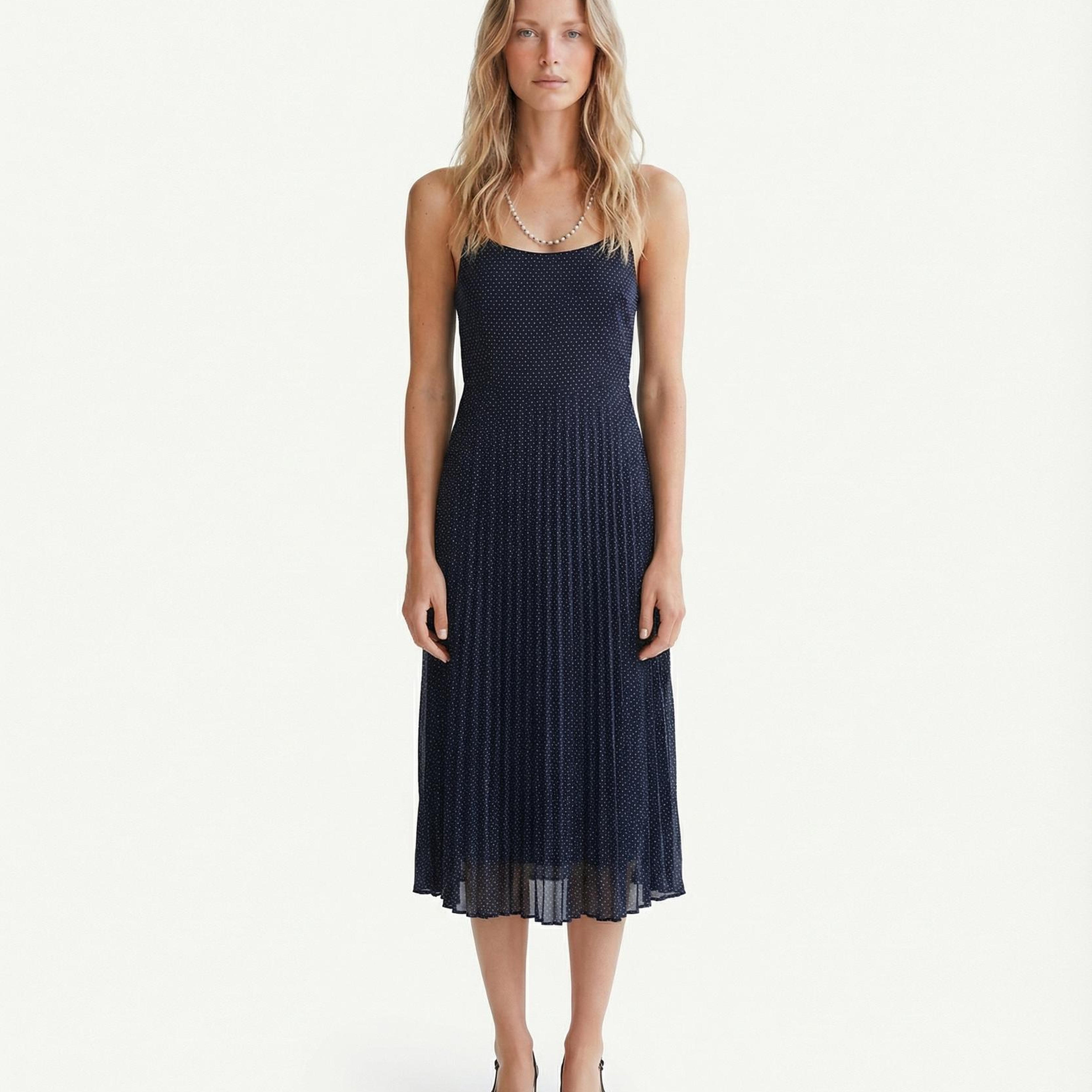 YARGICI Düz Bisiklet Yaka Askılı Elbise