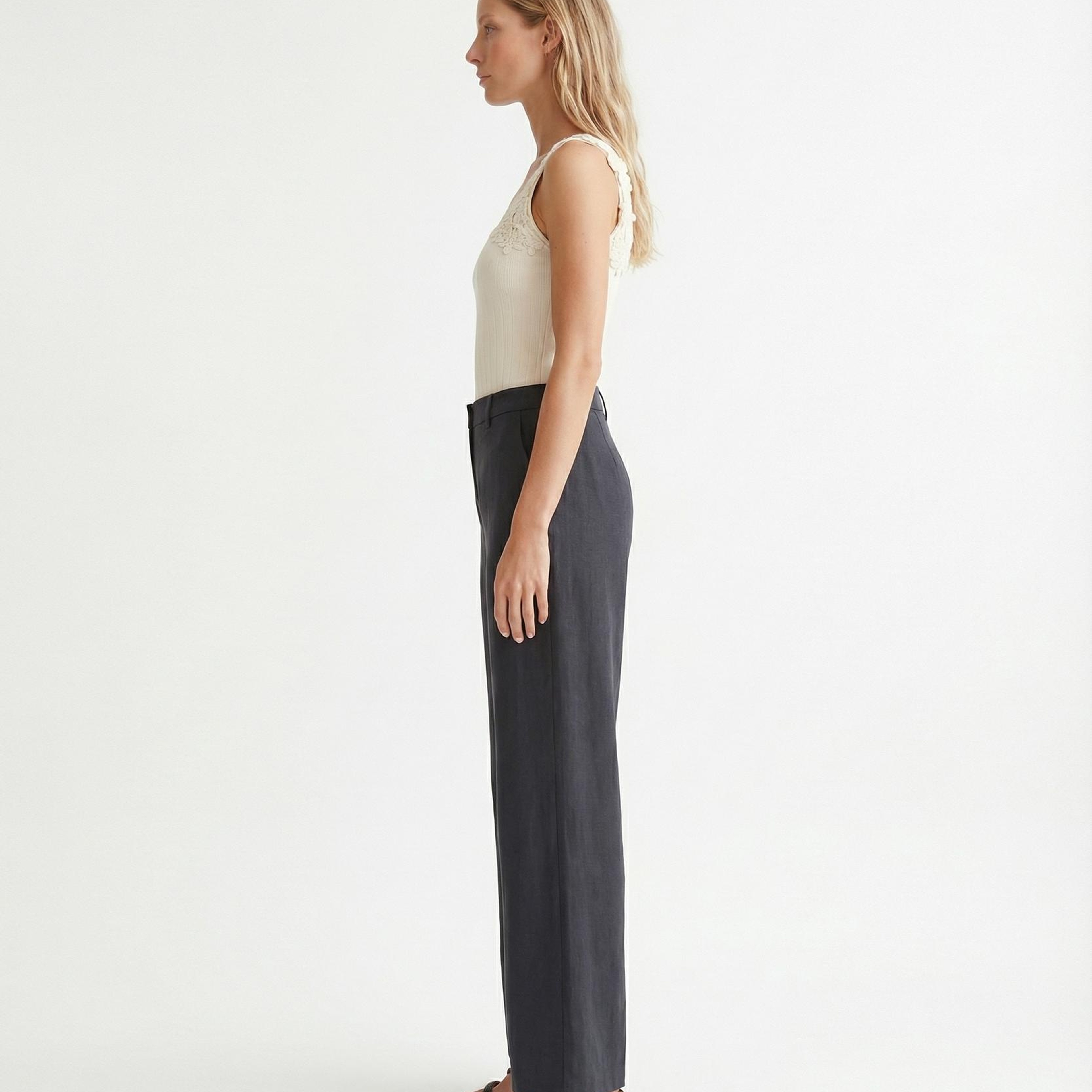 YARGICI Geniş Yüksek Bel Pantolon