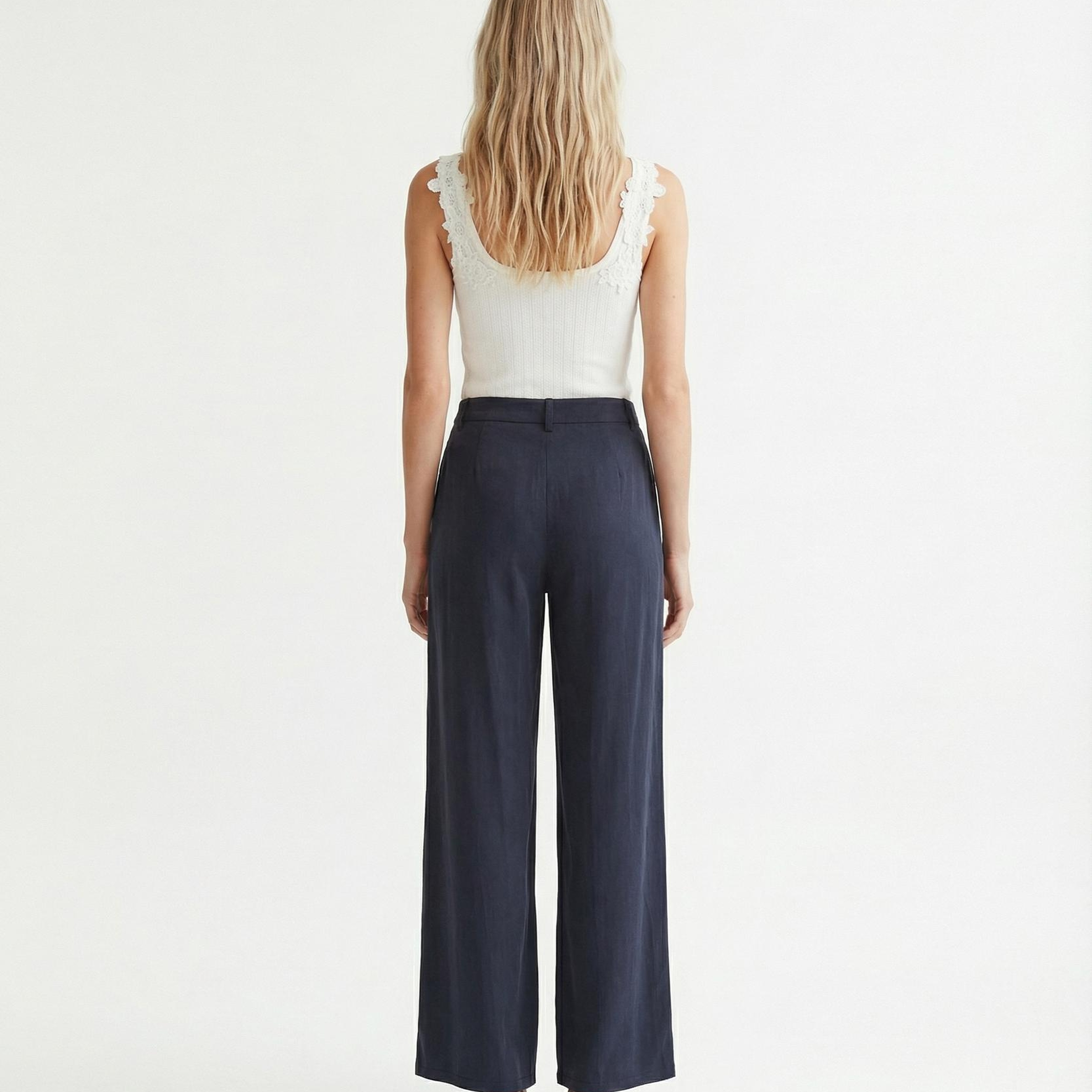 YARGICI Geniş Yüksek Bel Pantolon