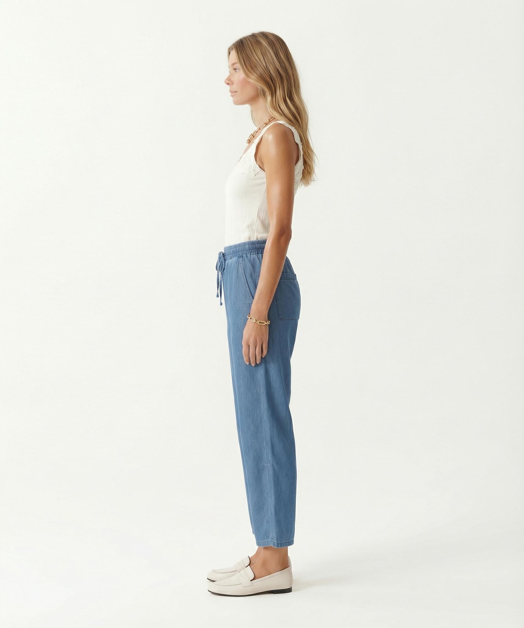 YARGICI Geniş Yüksek Bel Pantolon