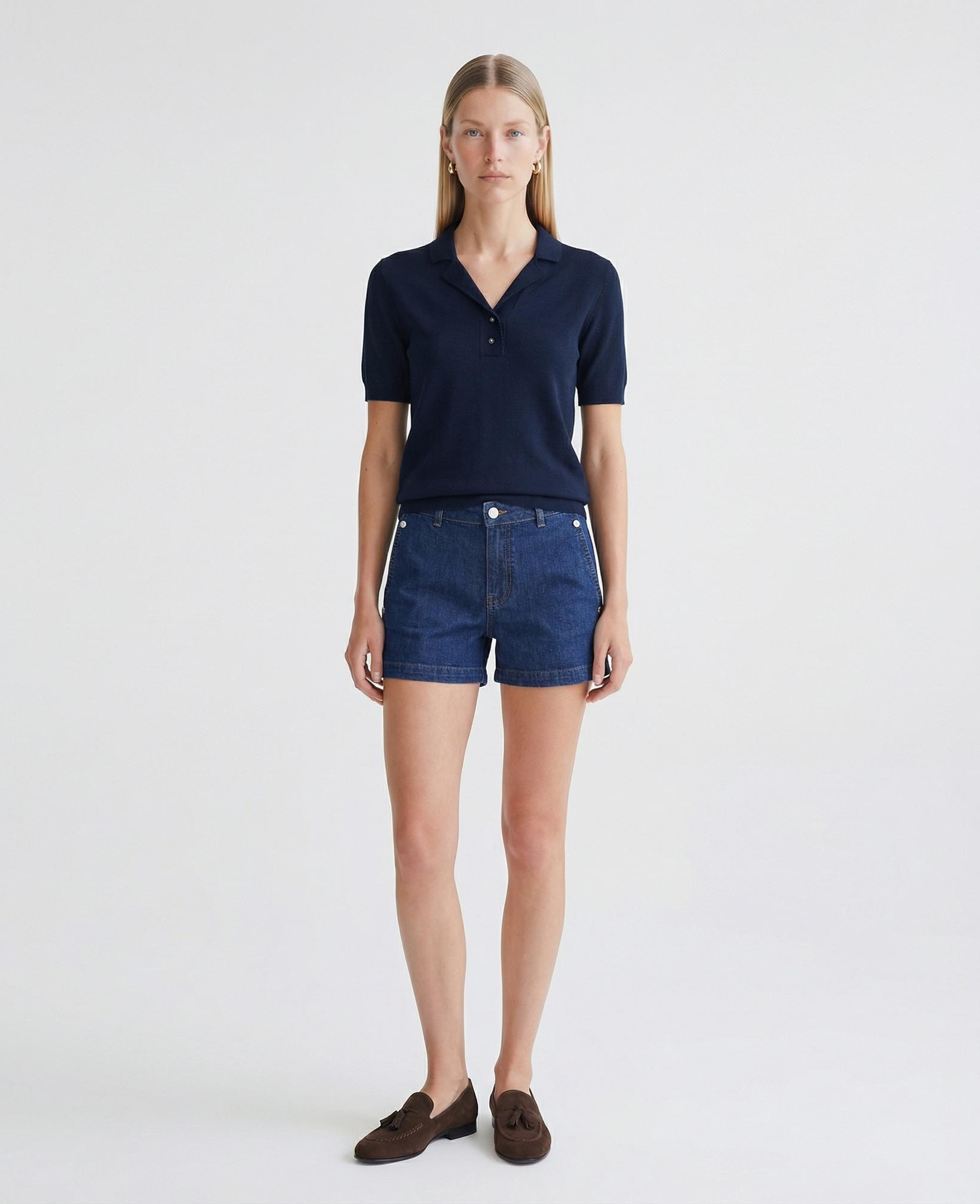 YARGICI Regular Ceket Yaka Kısa Kol Kazak