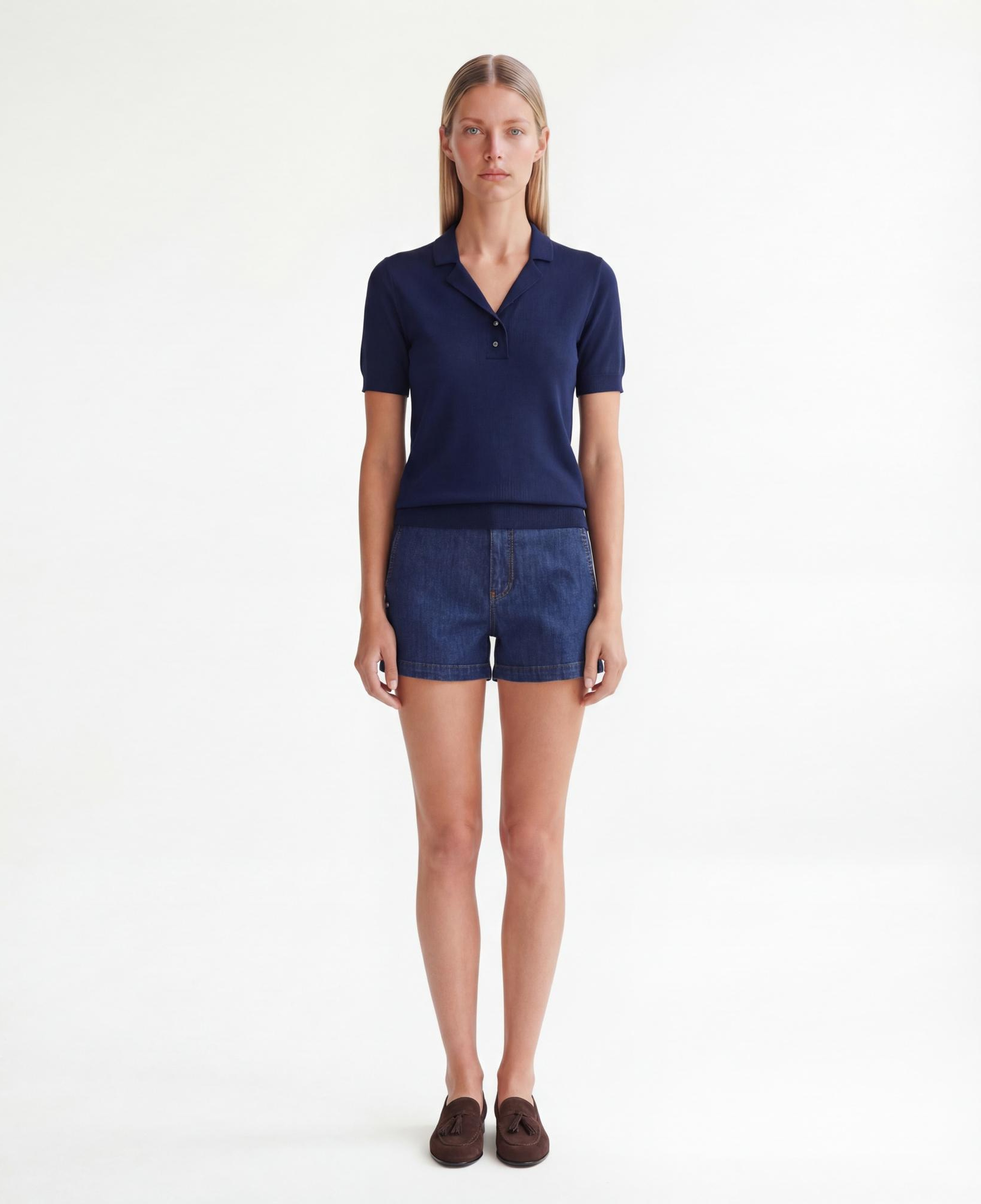 YARGICI Regular Ceket Yaka Kısa Kol Kazak