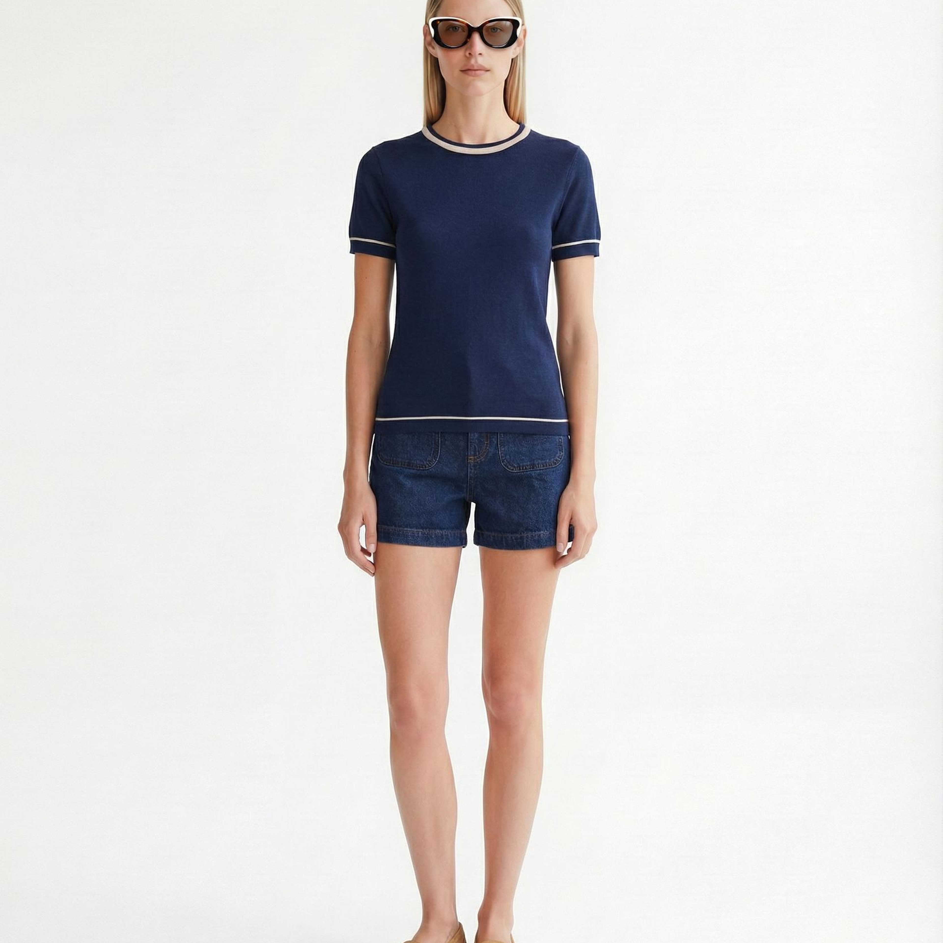 YARGICI Regular Bisiklet Yaka Kısa Kol Kazak