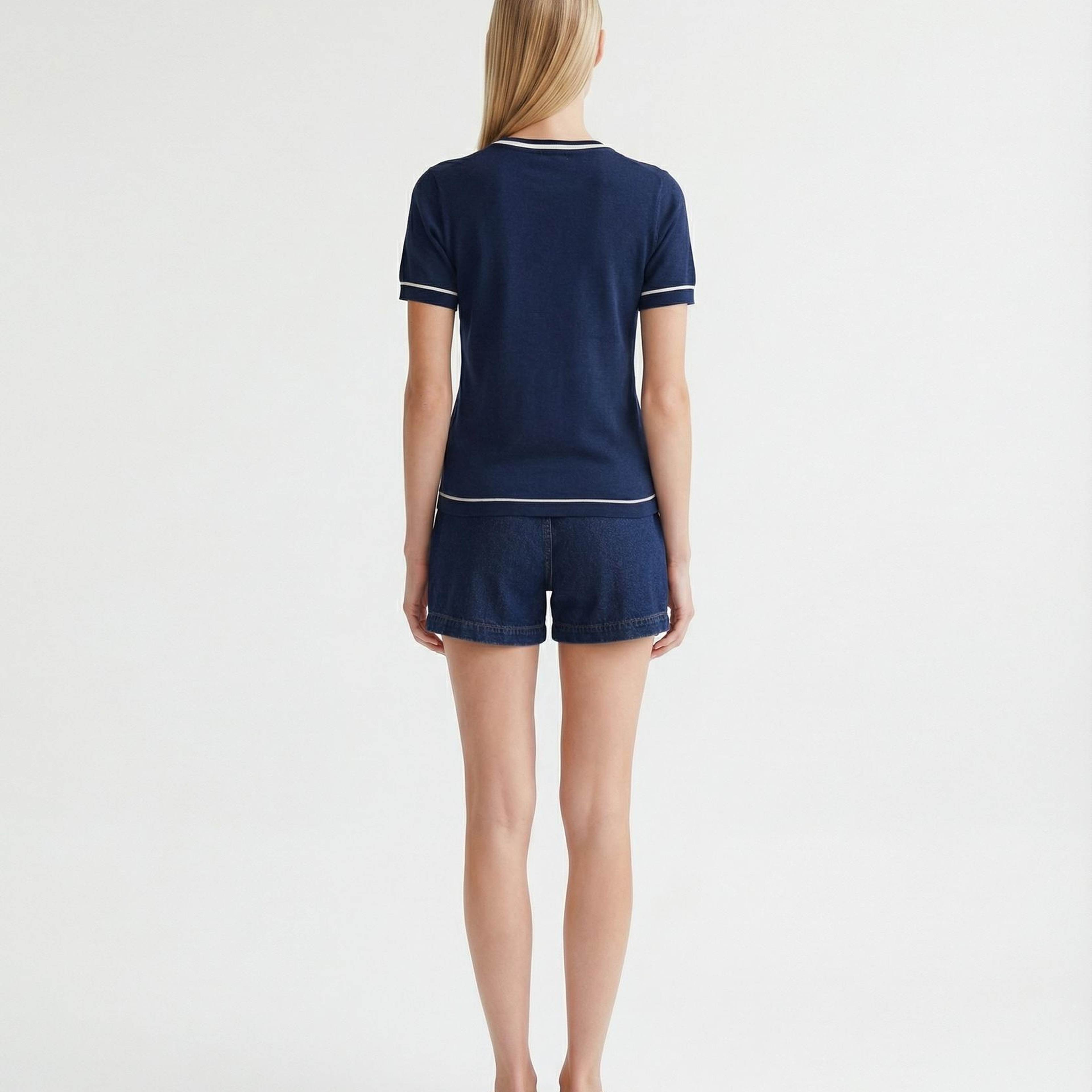 YARGICI Regular Bisiklet Yaka Kısa Kol Kazak