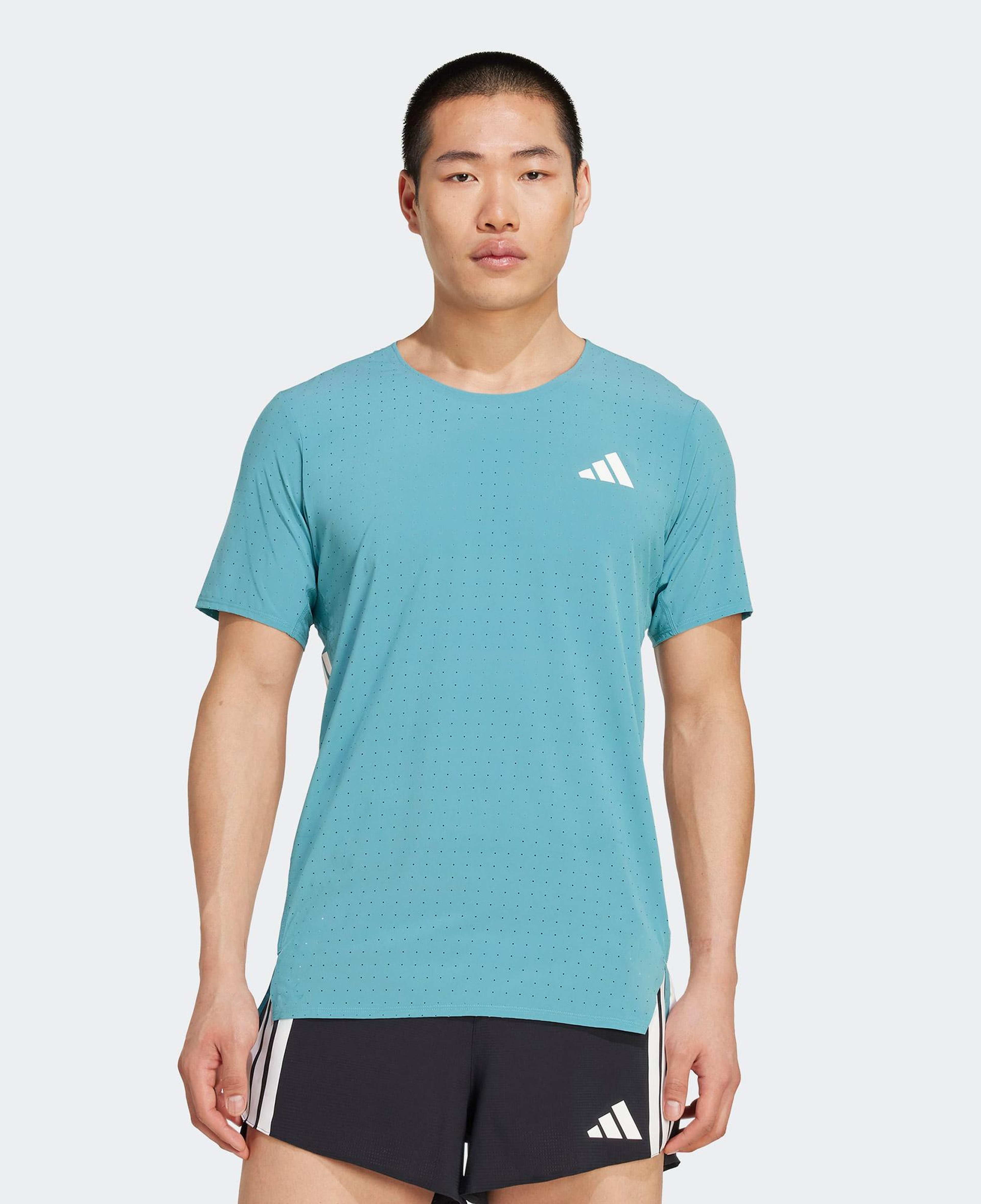 adidas Adizero Running Erkek Mavi Koşu T-Shirt