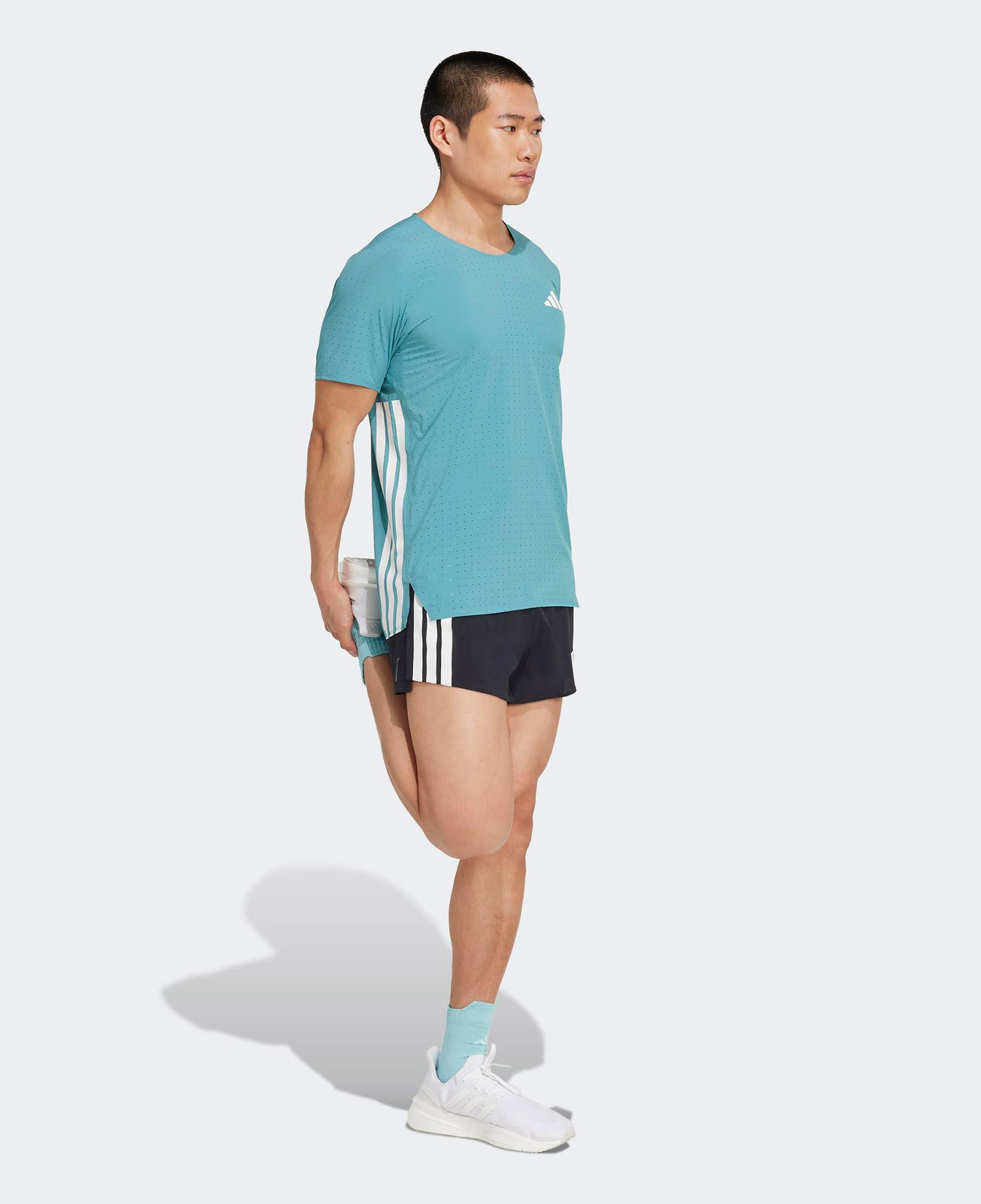 adidas Adizero Running Erkek Mavi Koşu T-Shirt
