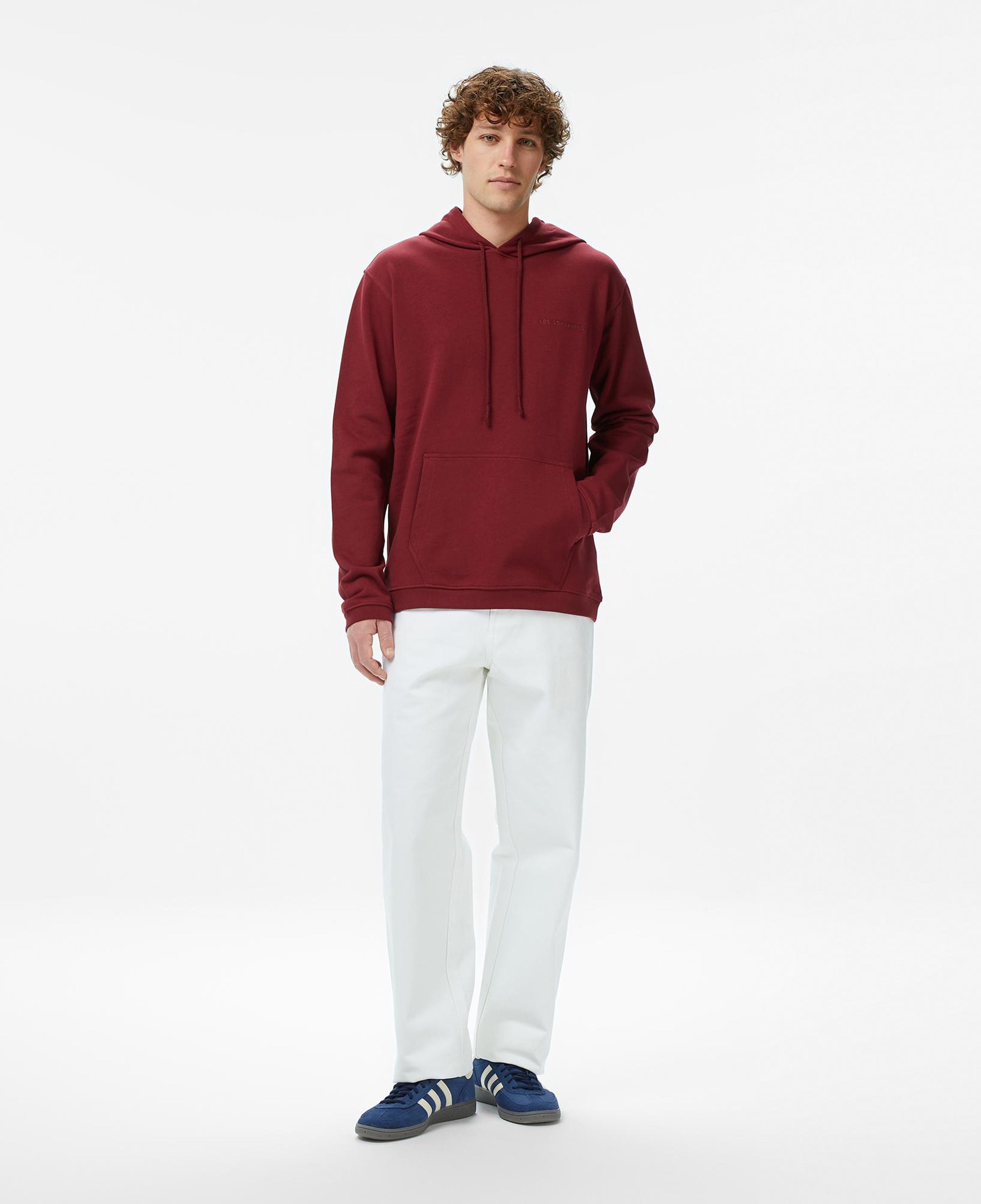 Les Benjamins Essentials 302 Erkek Bordo Sweatshirt