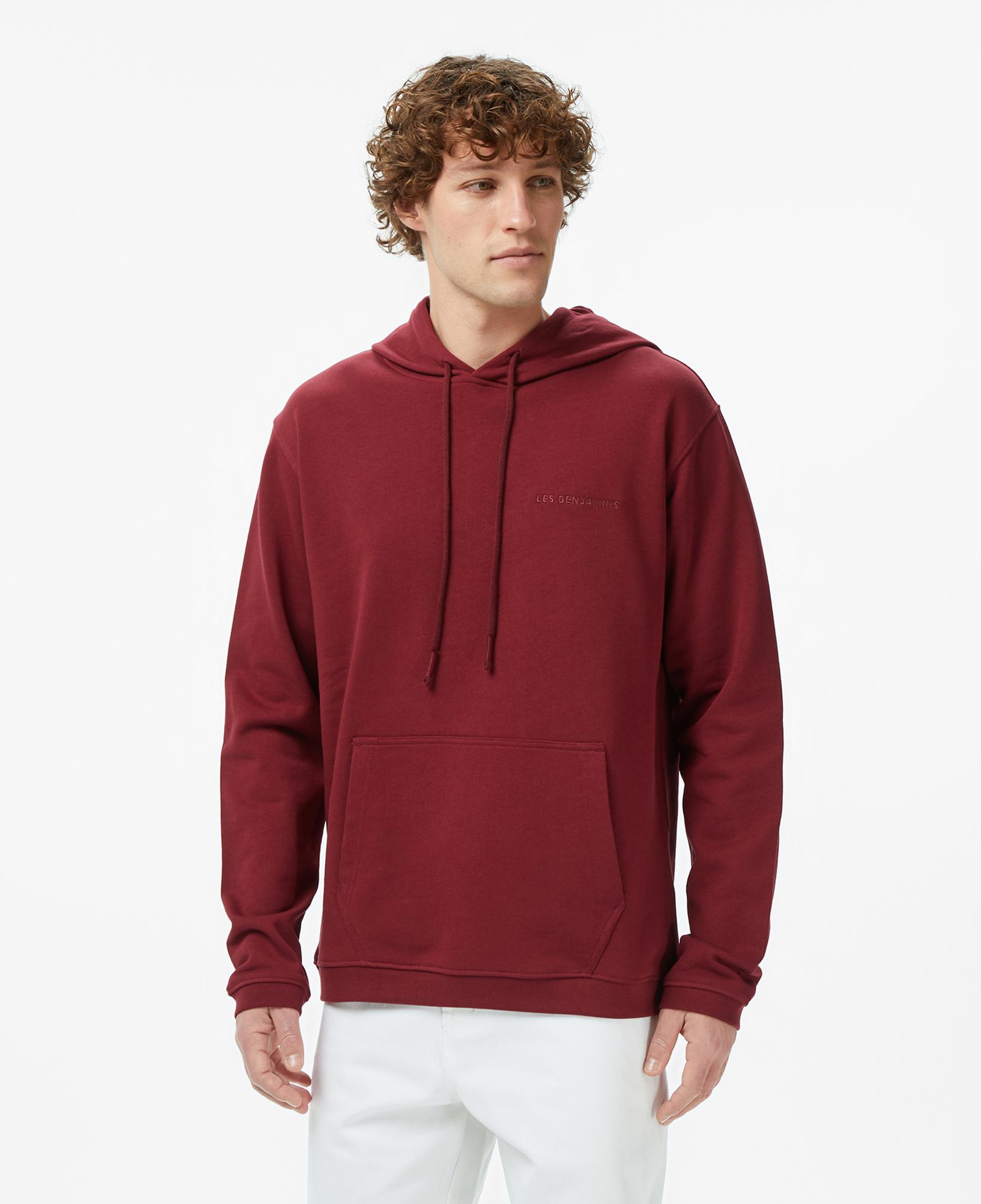 Les Benjamins Essentials 302 Erkek Bordo Sweatshirt
