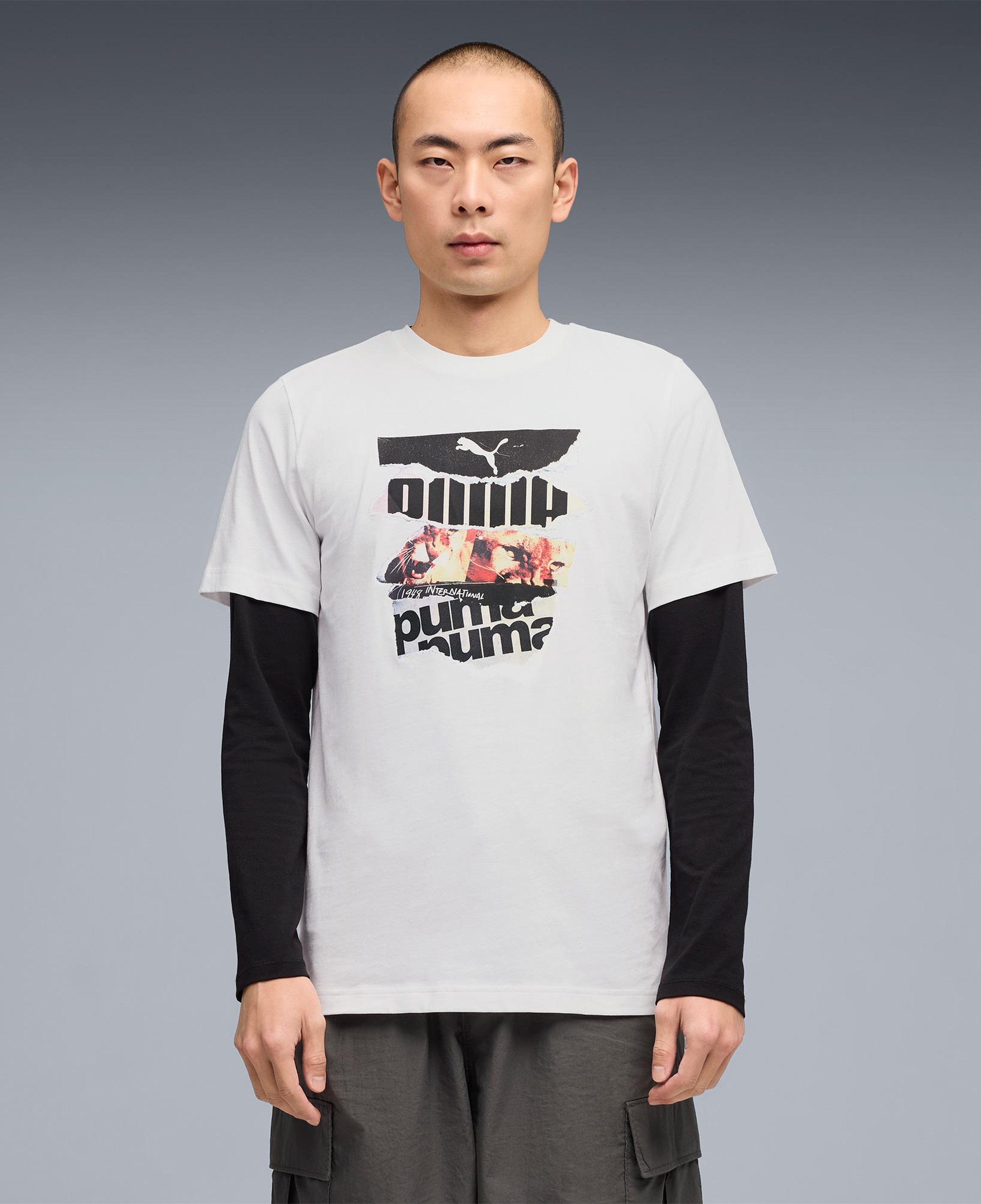 Puma Graphic  Erkek Beyaz T-Shirt