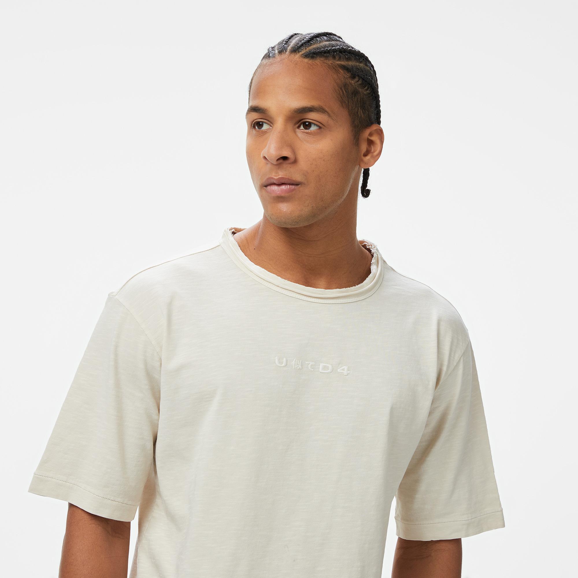 UNITED4 Erkek Krem T-Shirt