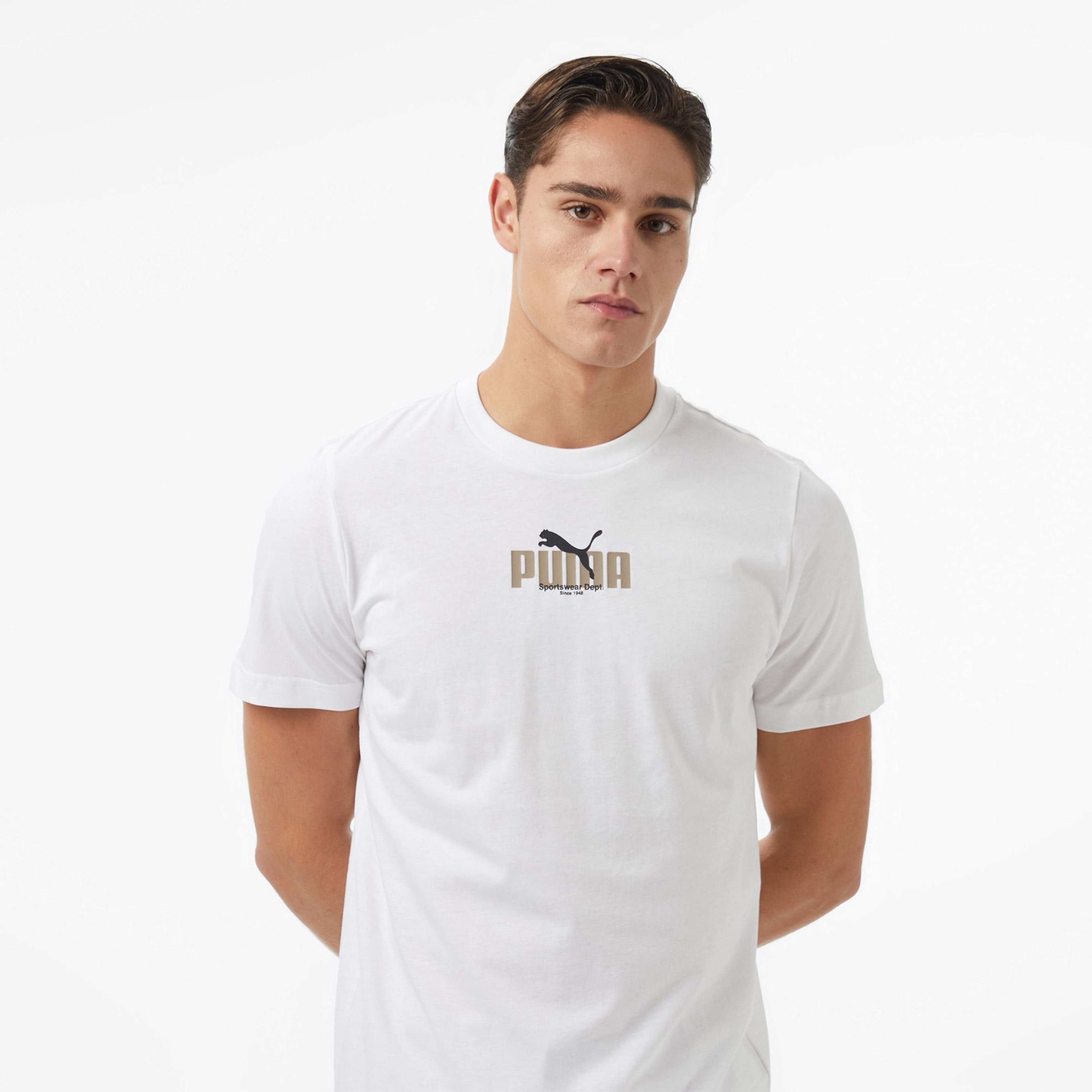 Puma Graphıc  Erkek Beyaz T-Shirt