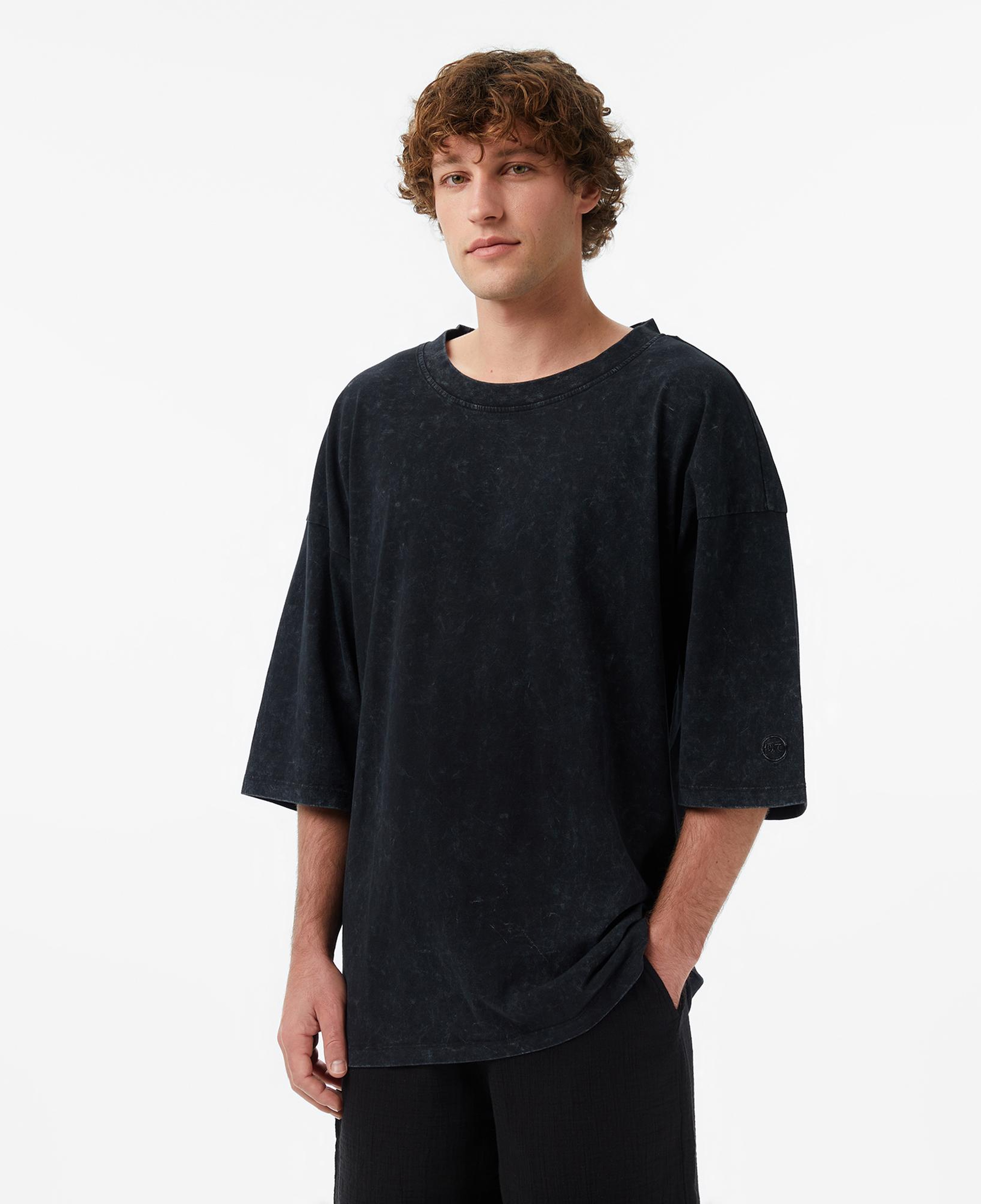 UNITED4 Oversize Fit Erkek Siyah T-Shirt