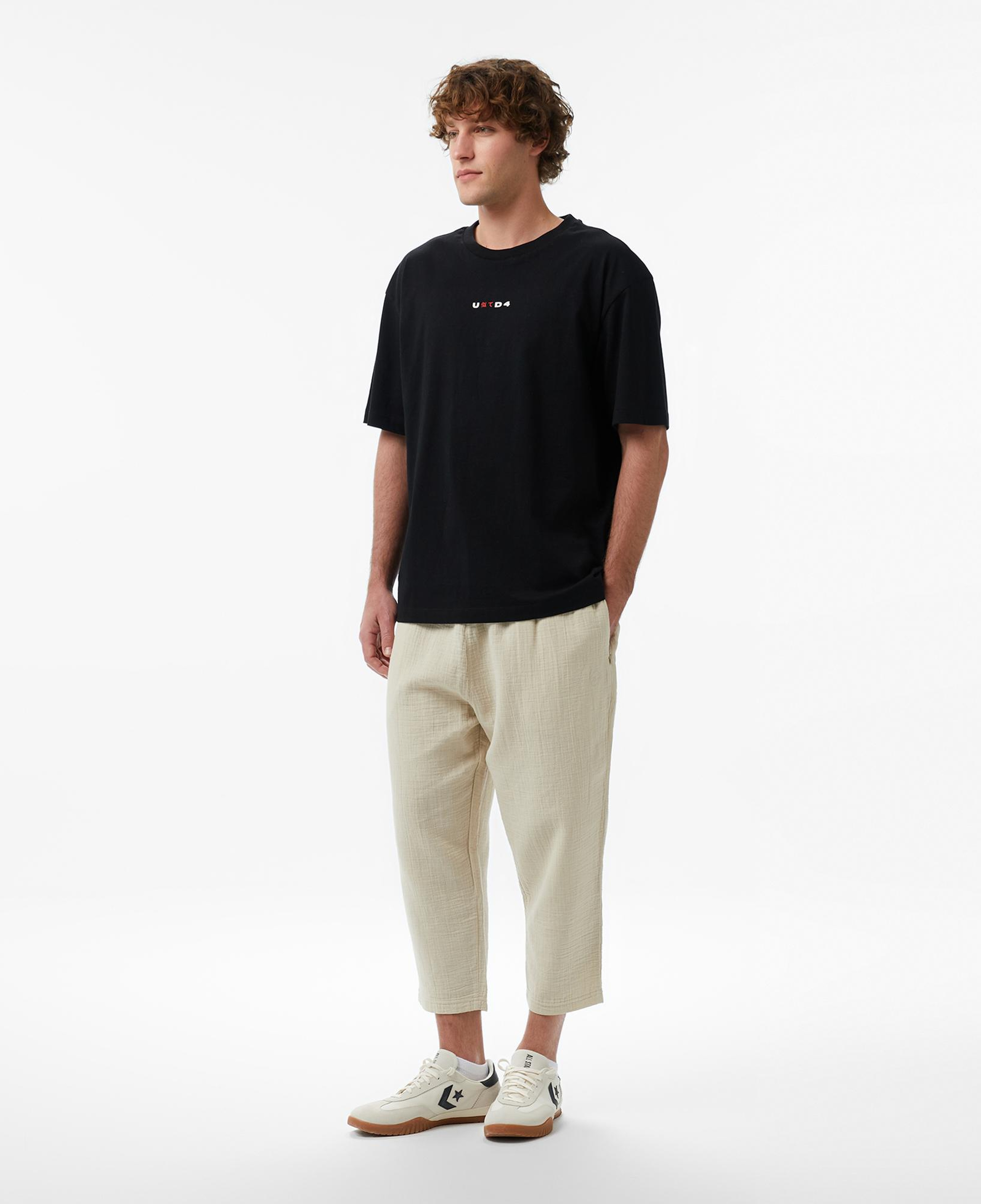 UNITED4 Regular Fit Erkek Siyah T-Shirt