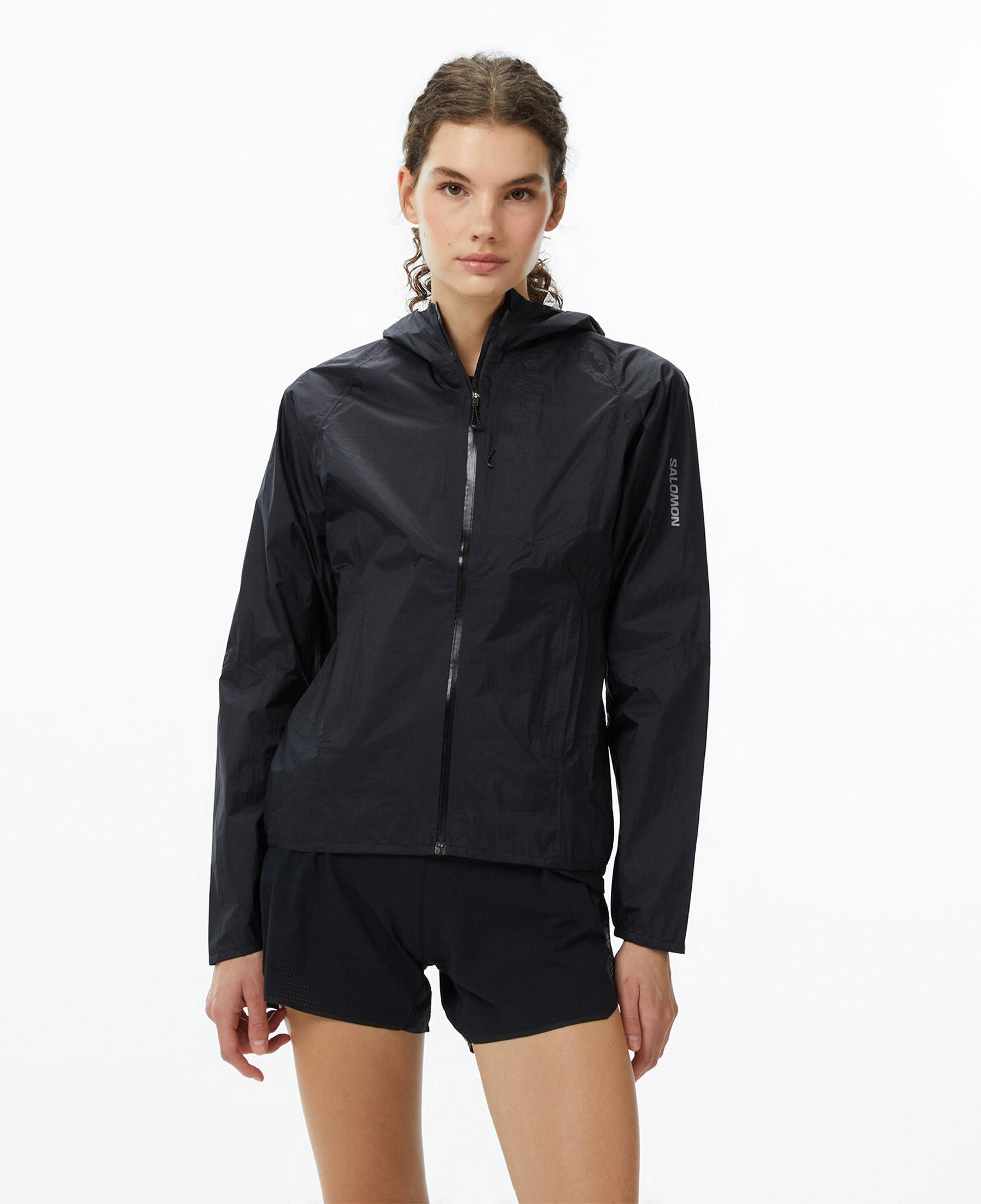 Salomon Bonatti Waterproof Kadın Siyah Yağmurluk