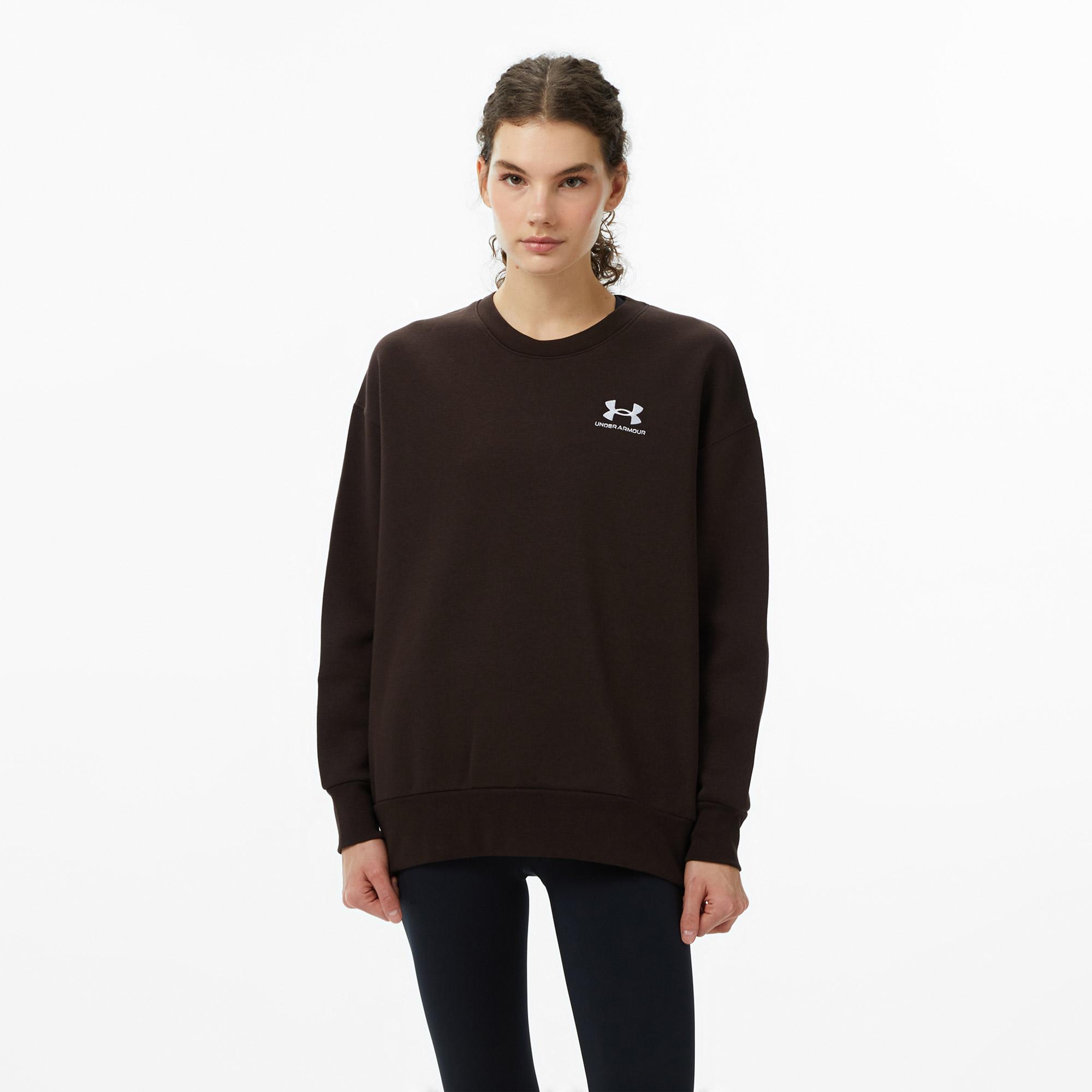 Under Armour Icon Fleece Os Crew Kadın Kahverengi Sweatshirt